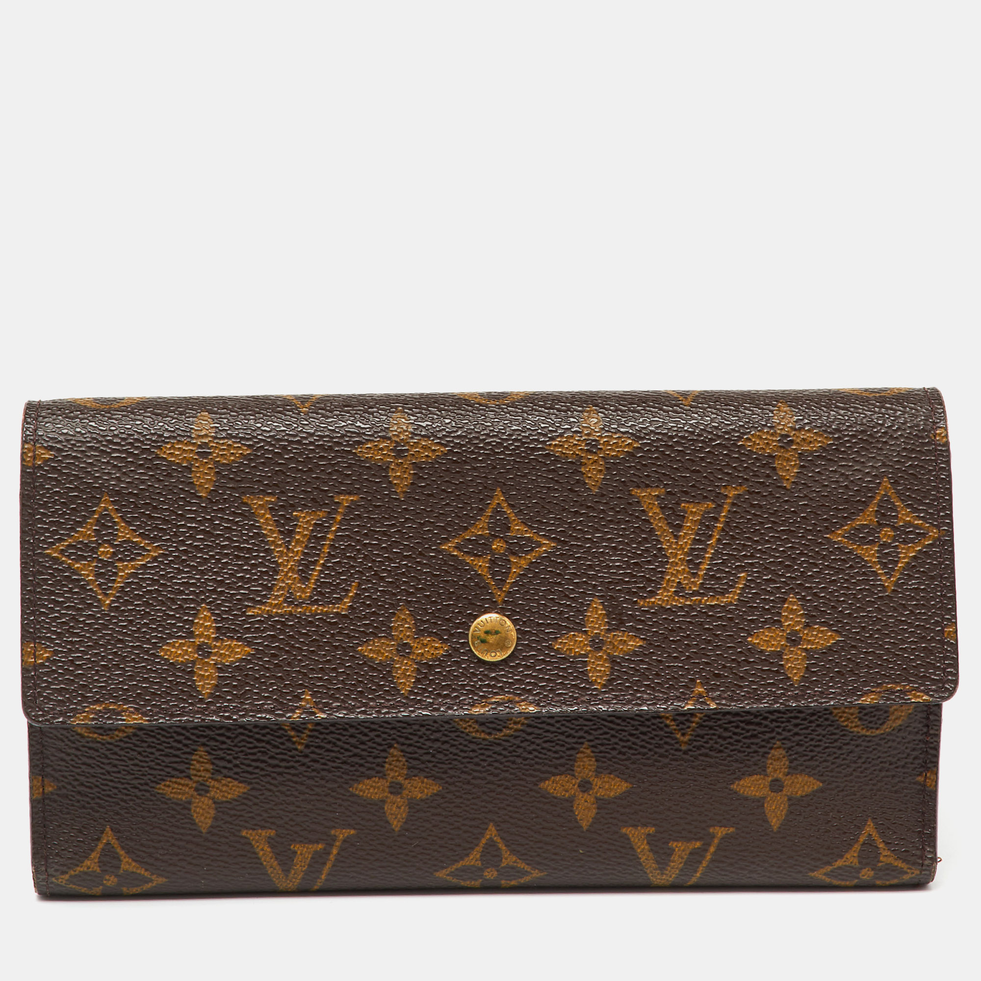 Louis vuitton monogram canvas porte tresor etui papiers wallet