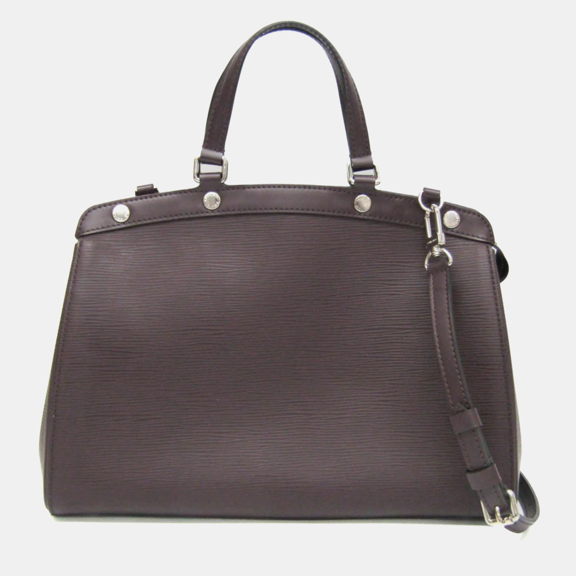 Louis vuitton brown leather medium brea satchel bag