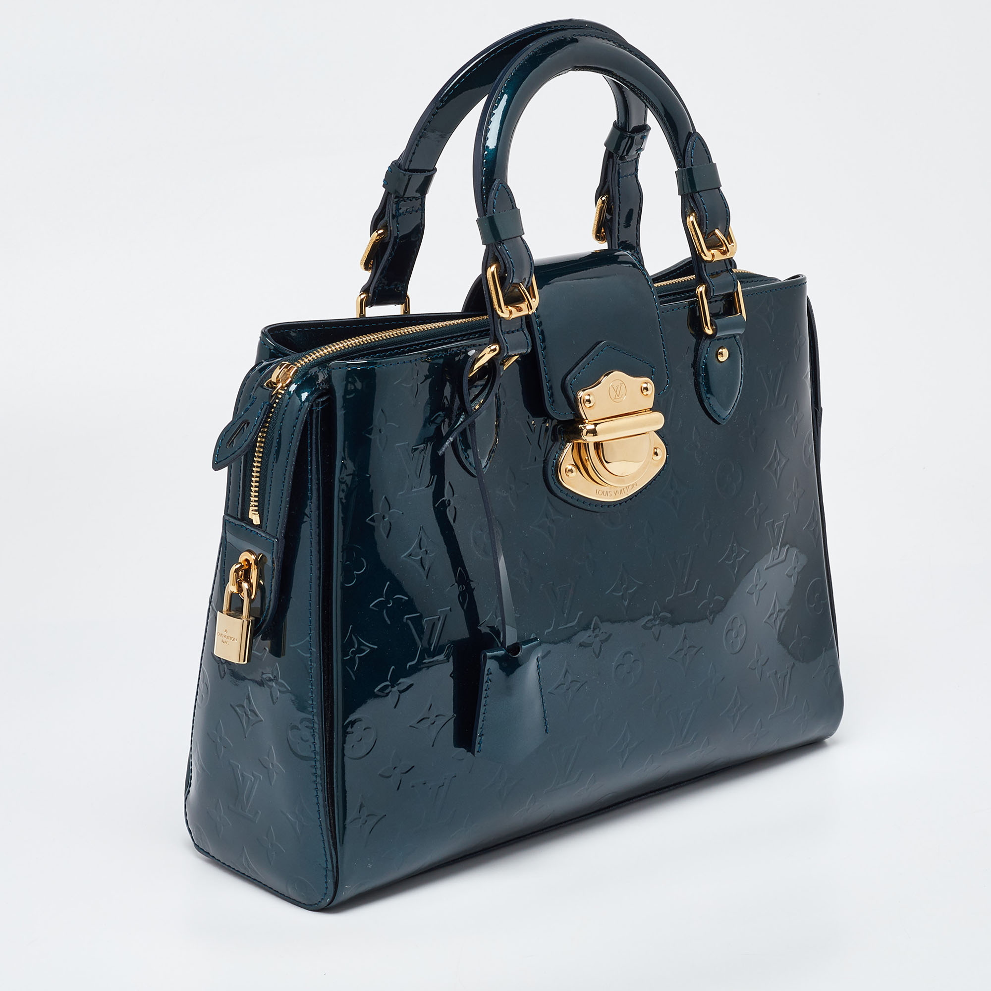 Louis Vuitton Bleu Nuit Monogram Vernis Melrose Avenue Bag