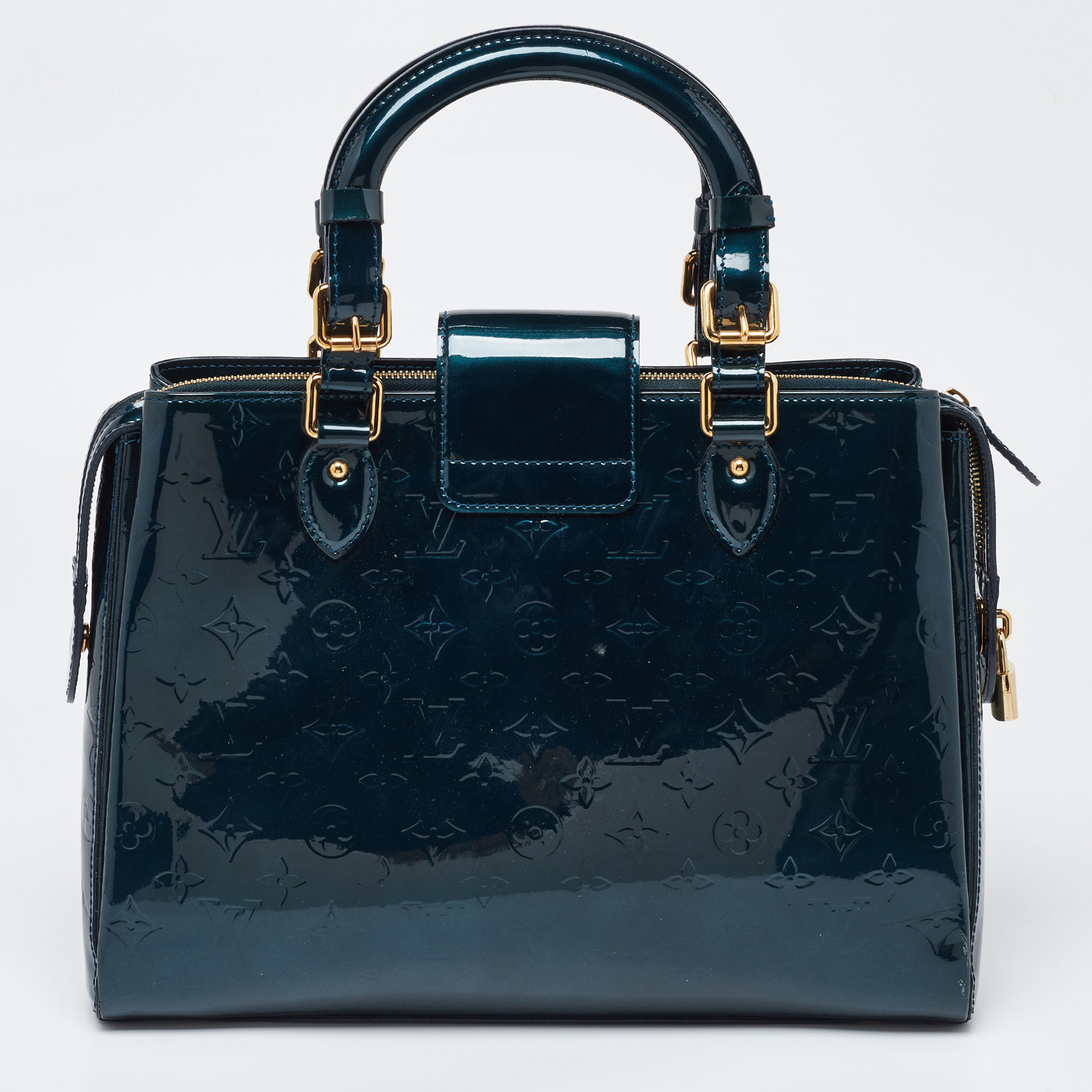 Louis Vuitton Bleu Nuit Monogram Vernis Melrose Avenue Bag