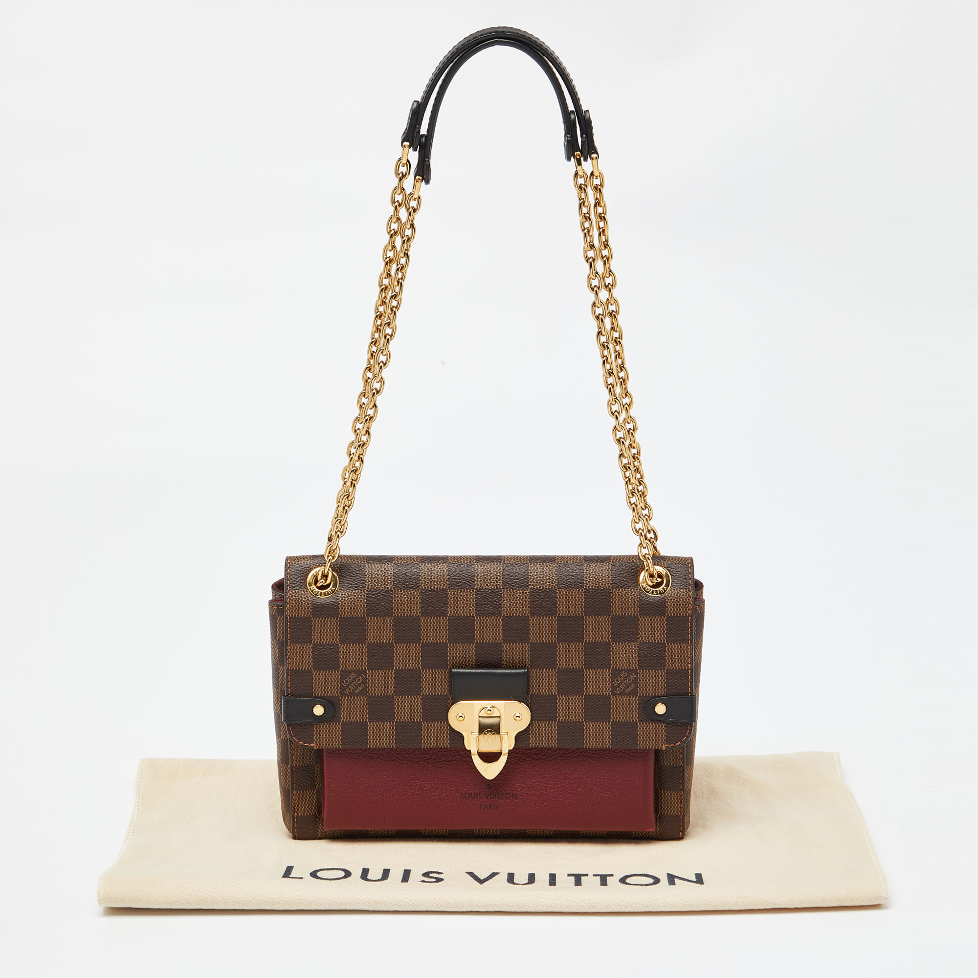 Louis Vuitton Bordeaux Damier Ebene Canvas Vavin PM Bag