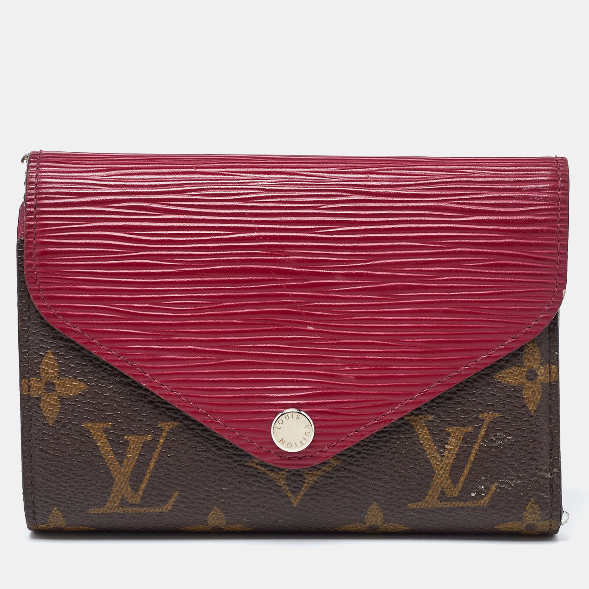 Louis vuitton epi leather and monogram canvas marie-lou compact wallet