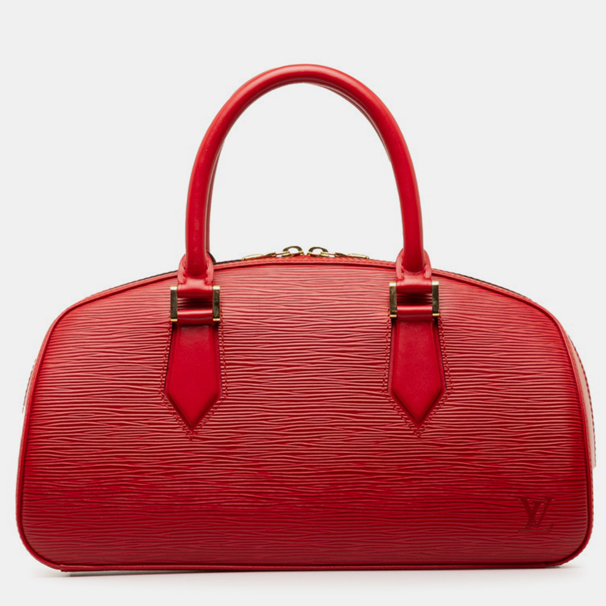 Louis vuitton red leather  jasmin satchel bag