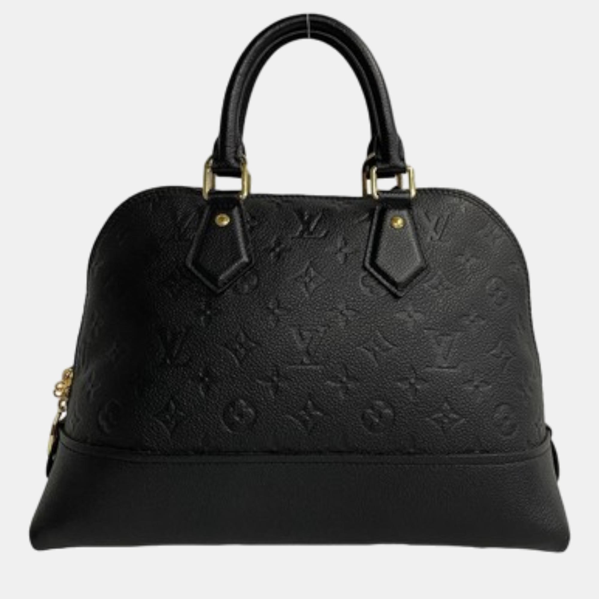 Louis Vuitton Black Monogram Empriente Leather Alma PM Satchel