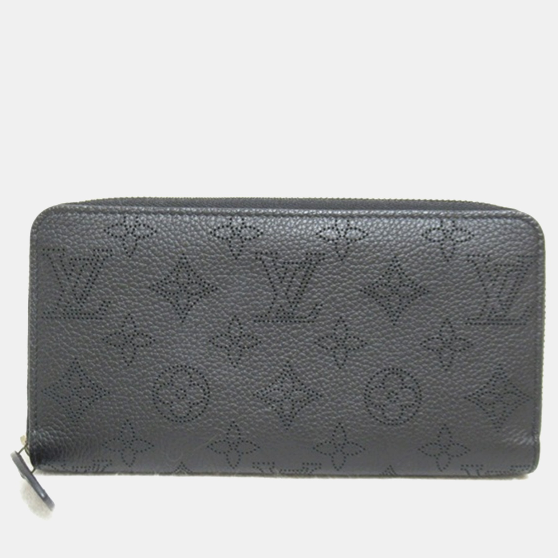 Louis vuitton black leather zippy wallet