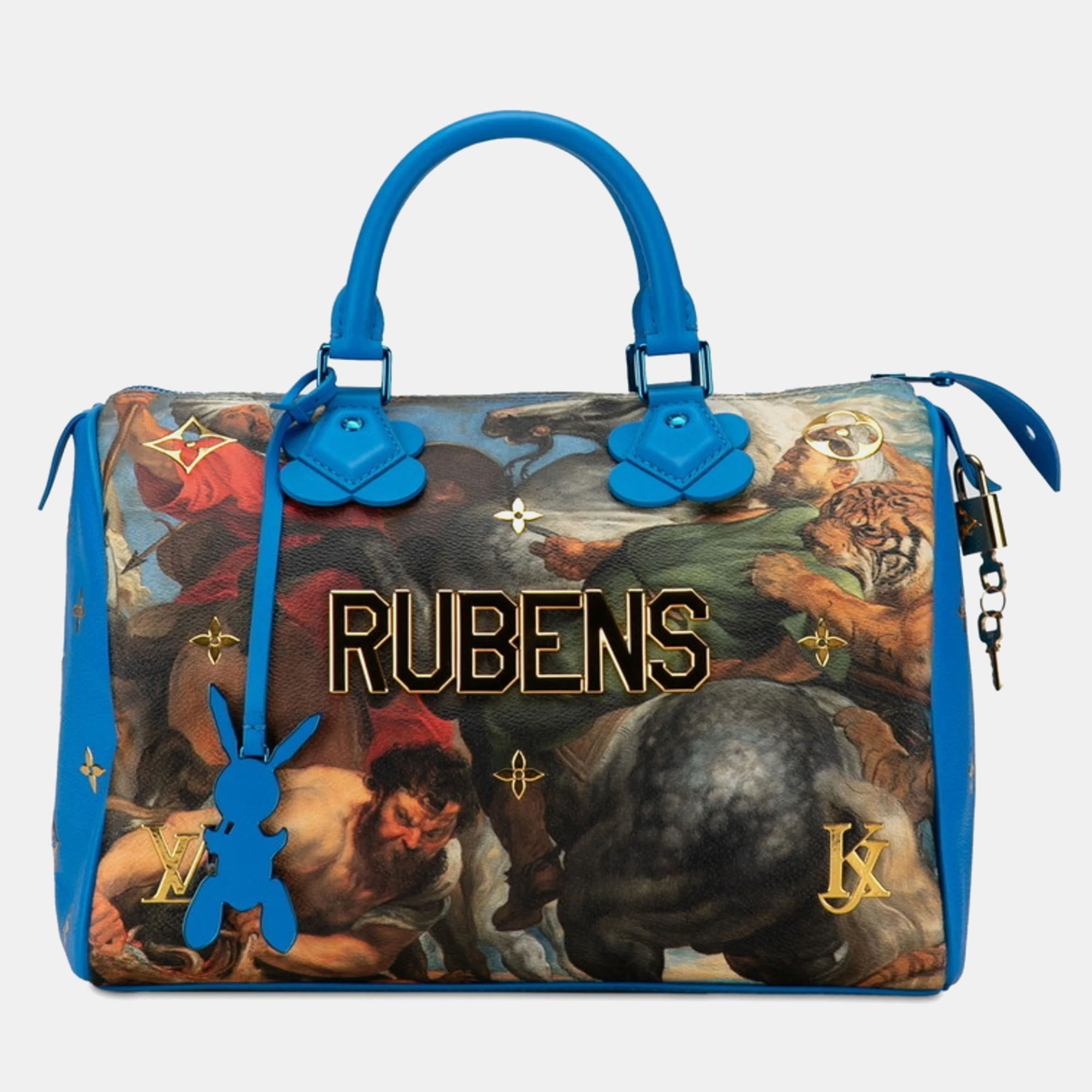 Louis vuitton multicolour leather masters rubens speedy 30 satchel bag