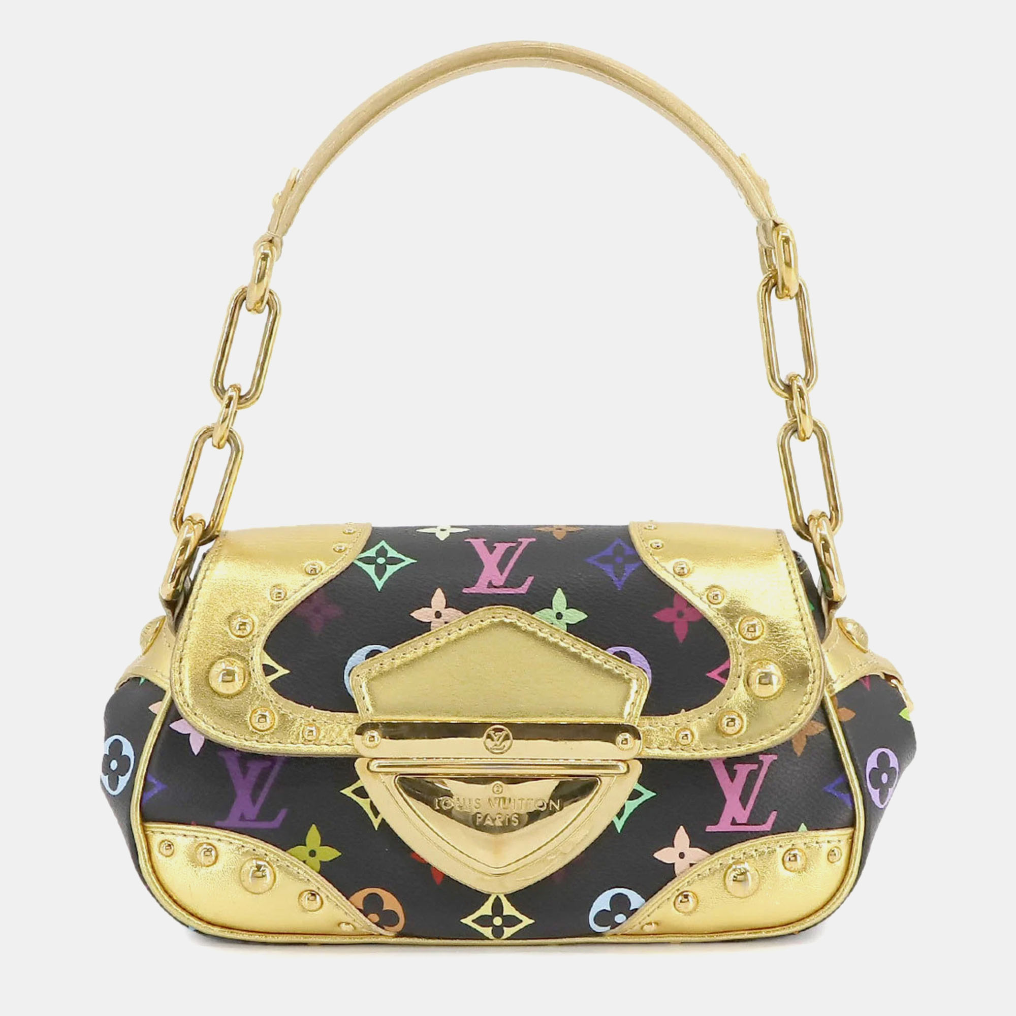 Louis vuitton black/gold multicolor monogram limited edition canvas marilyn bag