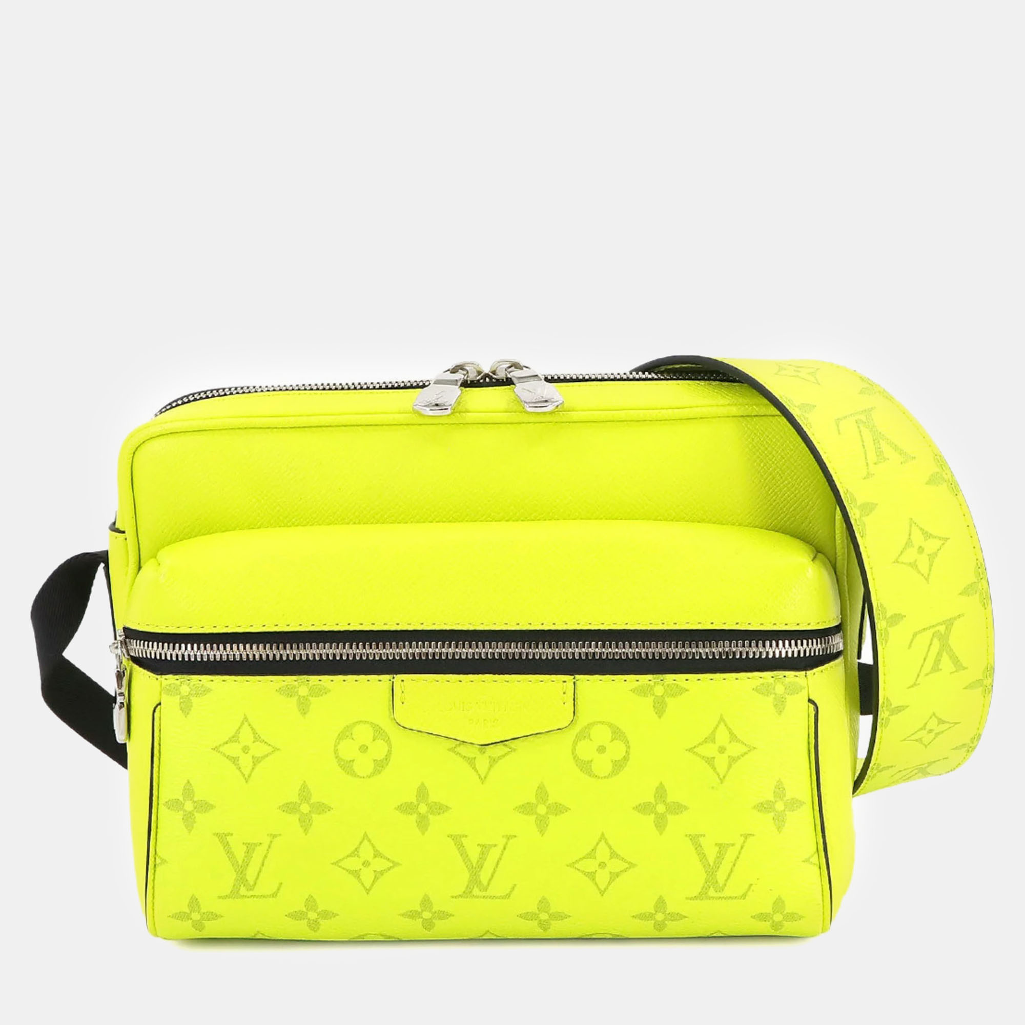 Louis vuitton jaune monogram taiga leather outdoor pm shoulder bag