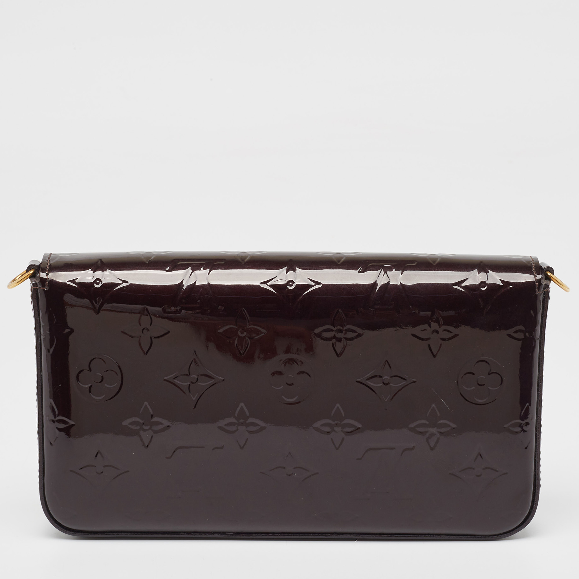 Louis Vuitton Amarante Monogram Vernis Pochette Felicie Bag