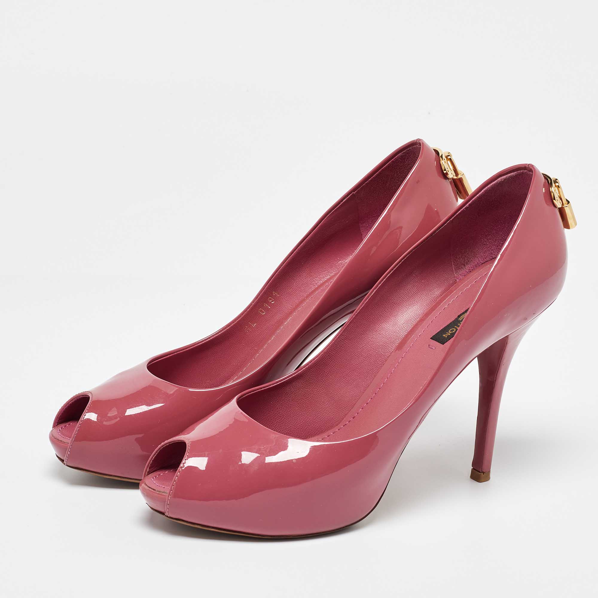 Louis Vuitton Pink Patent Leather Oh Really! Pumps Size 39