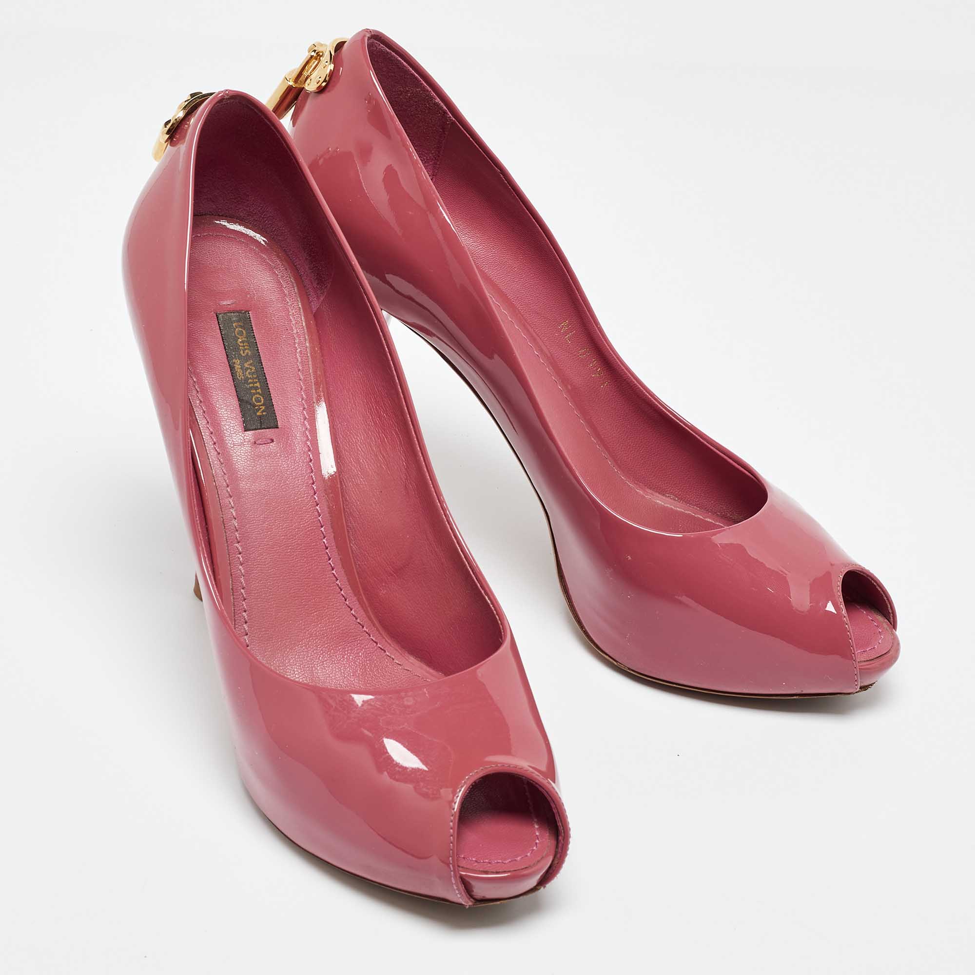 Louis Vuitton Pink Patent Leather Oh Really! Pumps Size 39