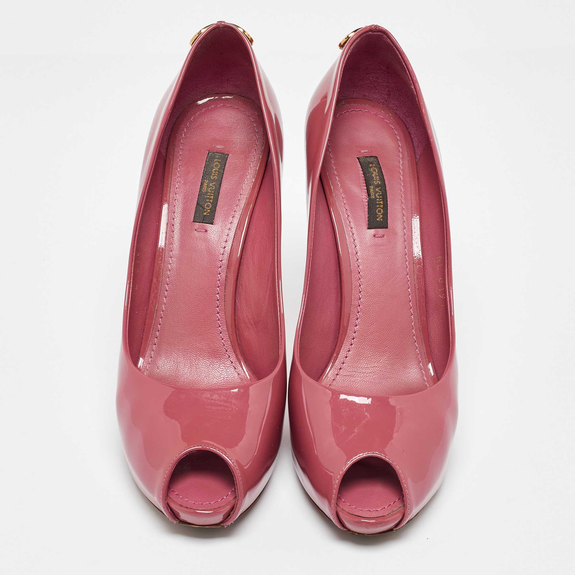 Louis Vuitton Pink Patent Leather Oh Really! Pumps Size 39