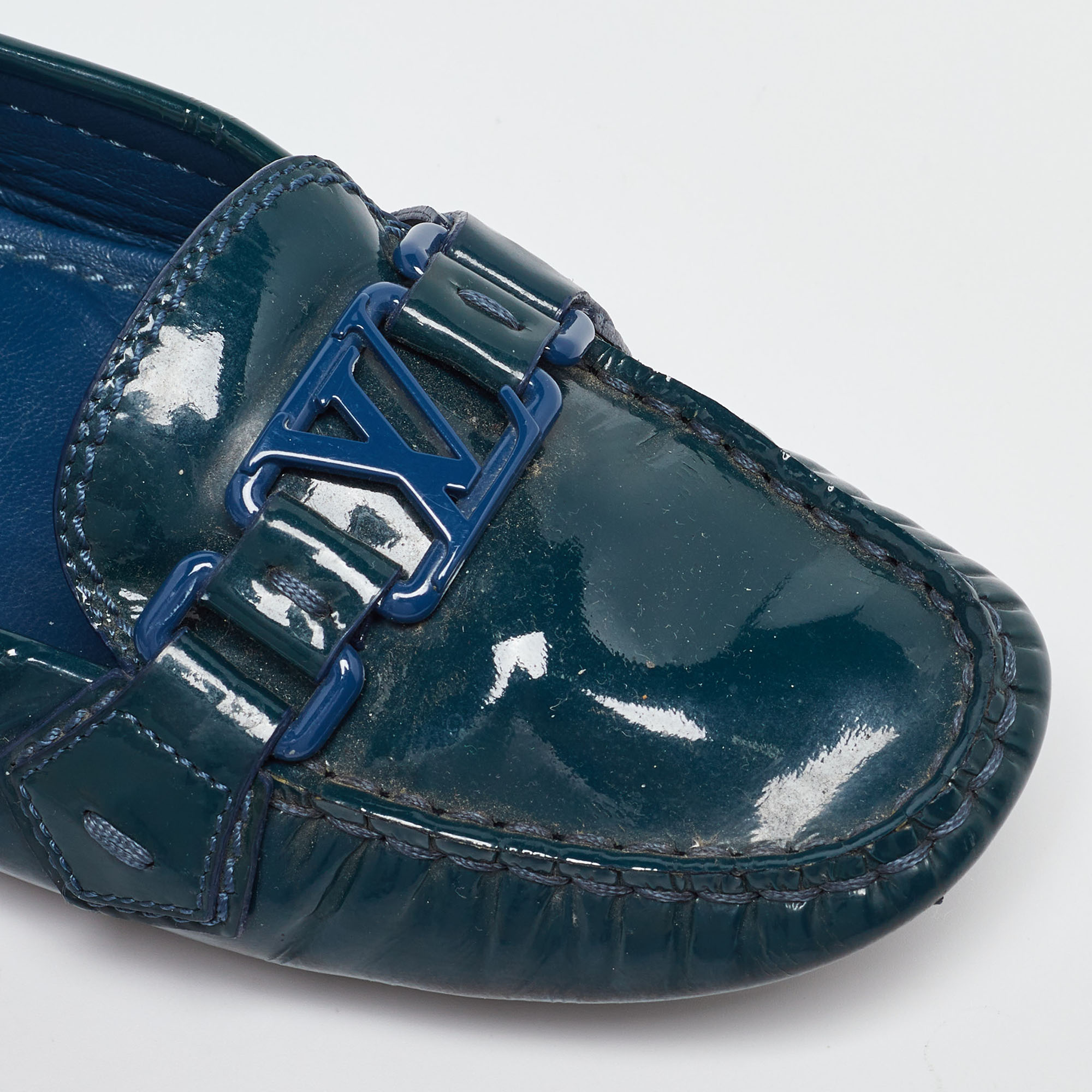 Louis Vuitton Blue Patent Leather Oxford Size 38