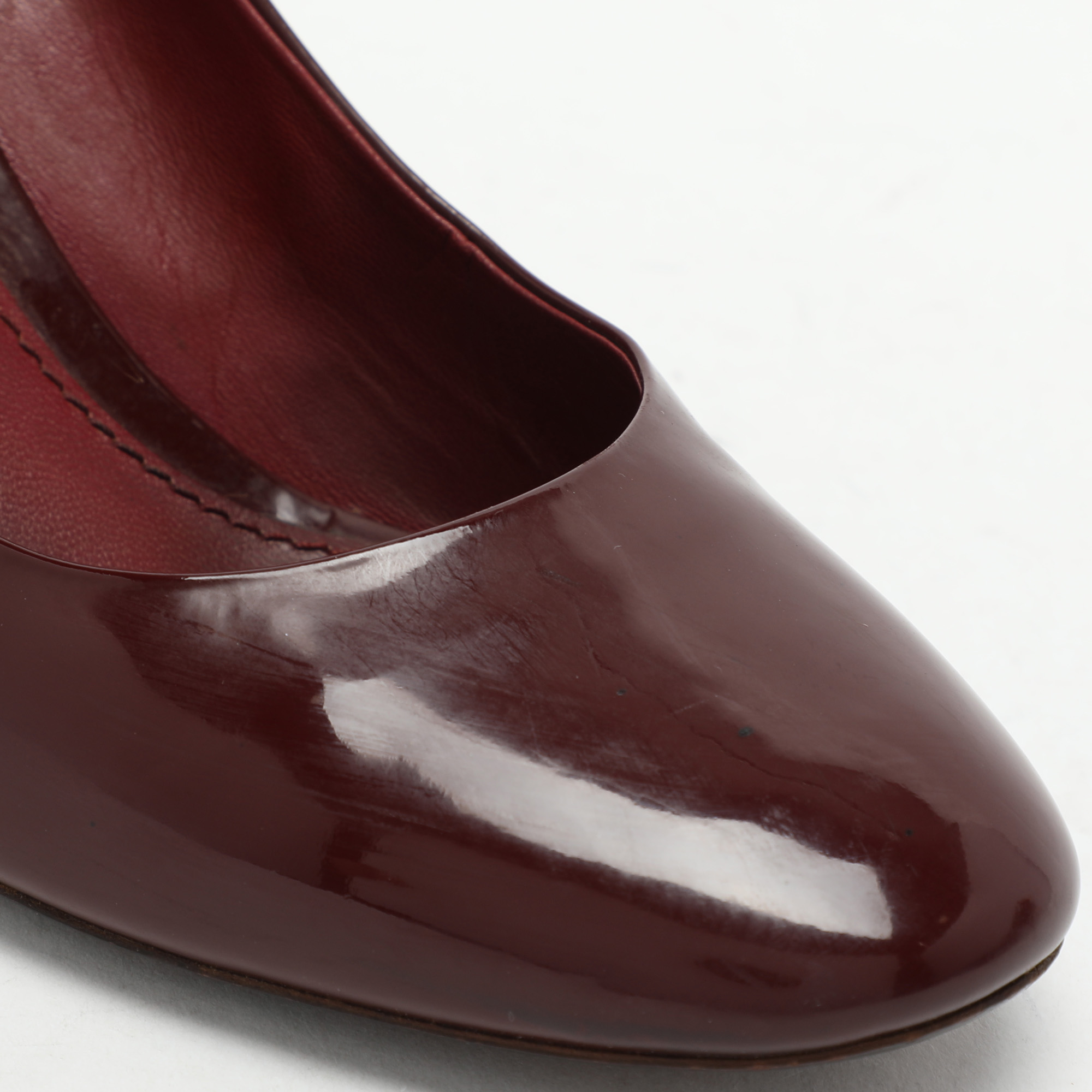 Louis Vuitton Burgundy Patent Leather Oh Really! Pumps Size 37.5