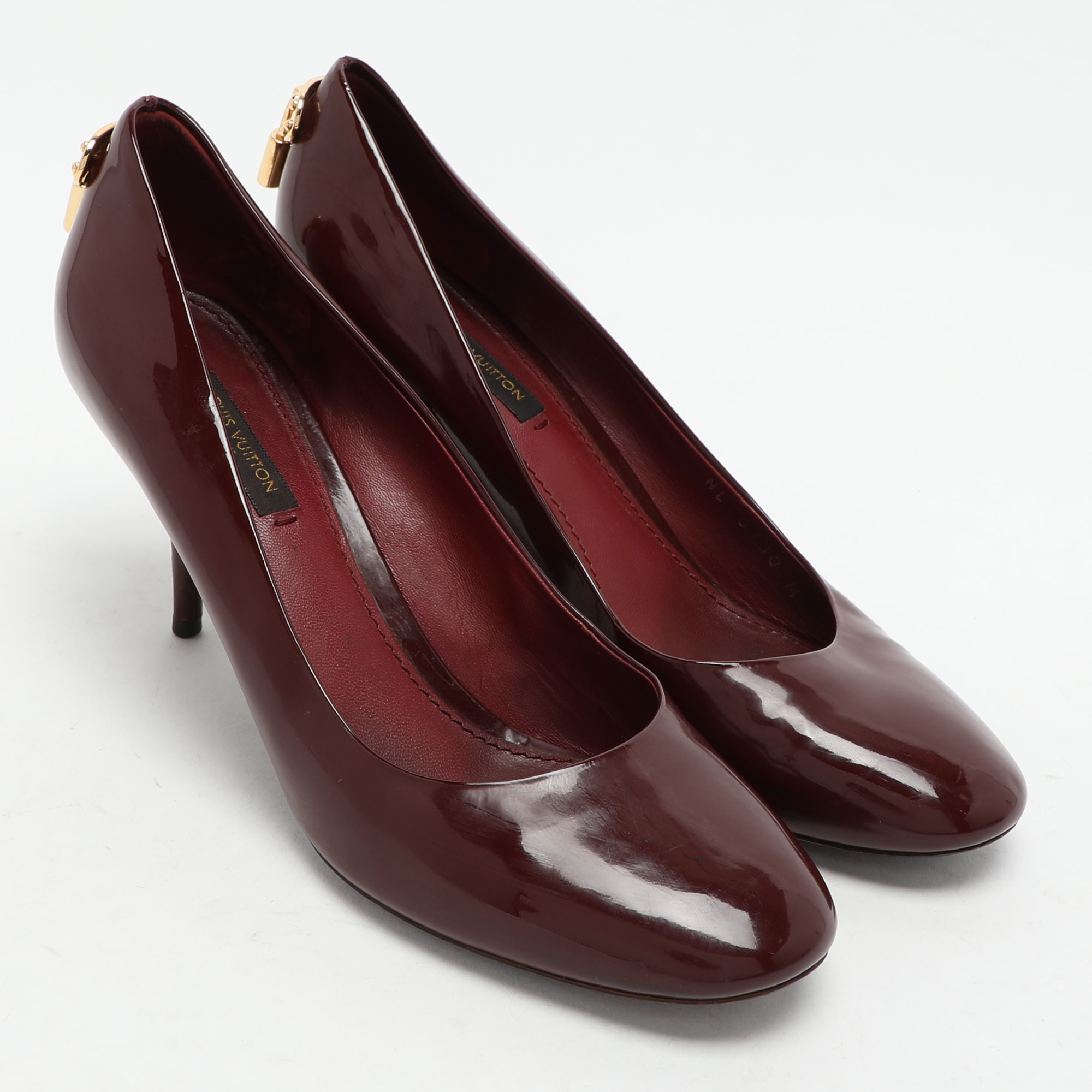 Louis Vuitton Burgundy Patent Leather Oh Really! Pumps Size 37.5