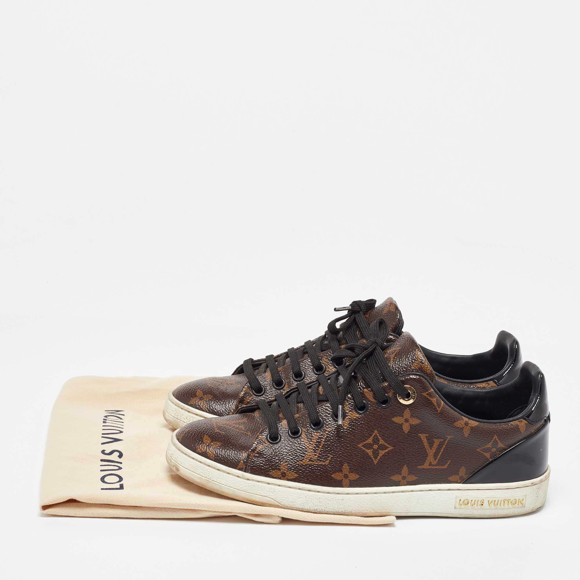 Louis Vuitton Monogram Canvas Frontrow Low Top Sneakers Size 38