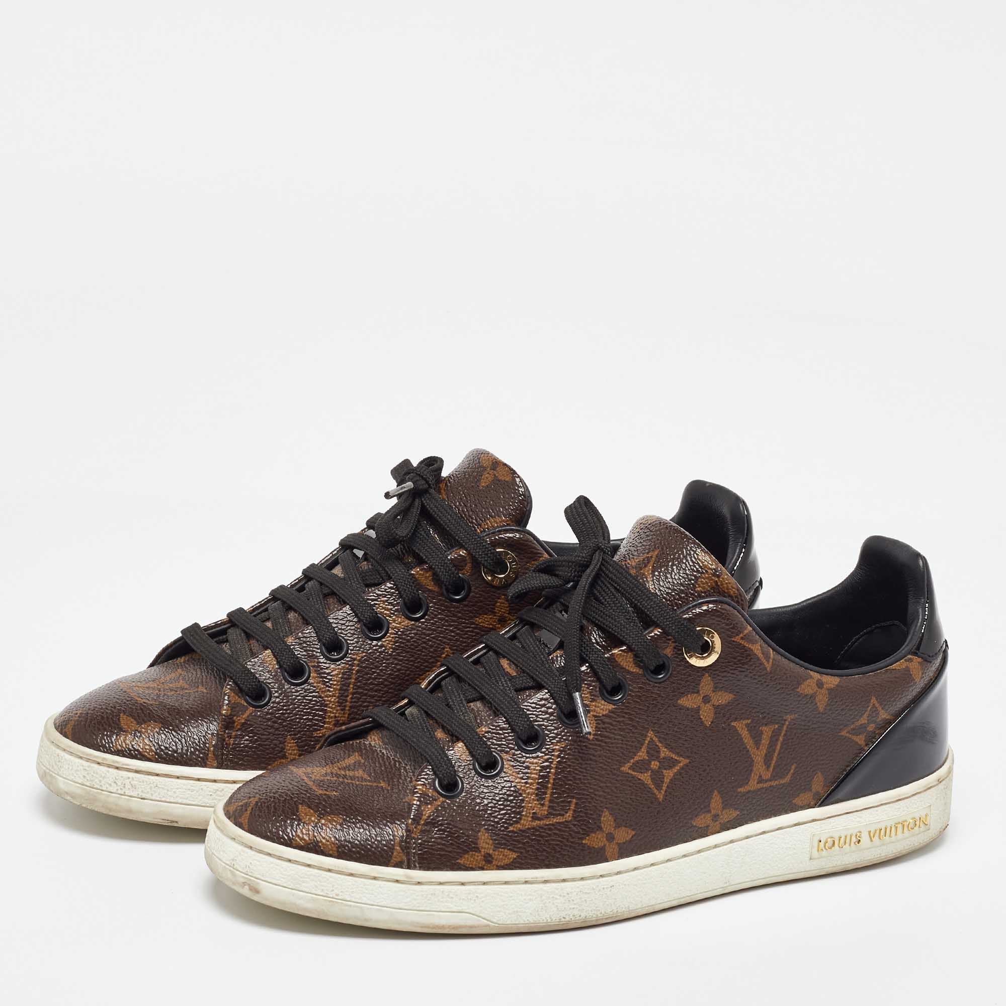 Louis Vuitton Monogram Canvas Frontrow Low Top Sneakers Size 38