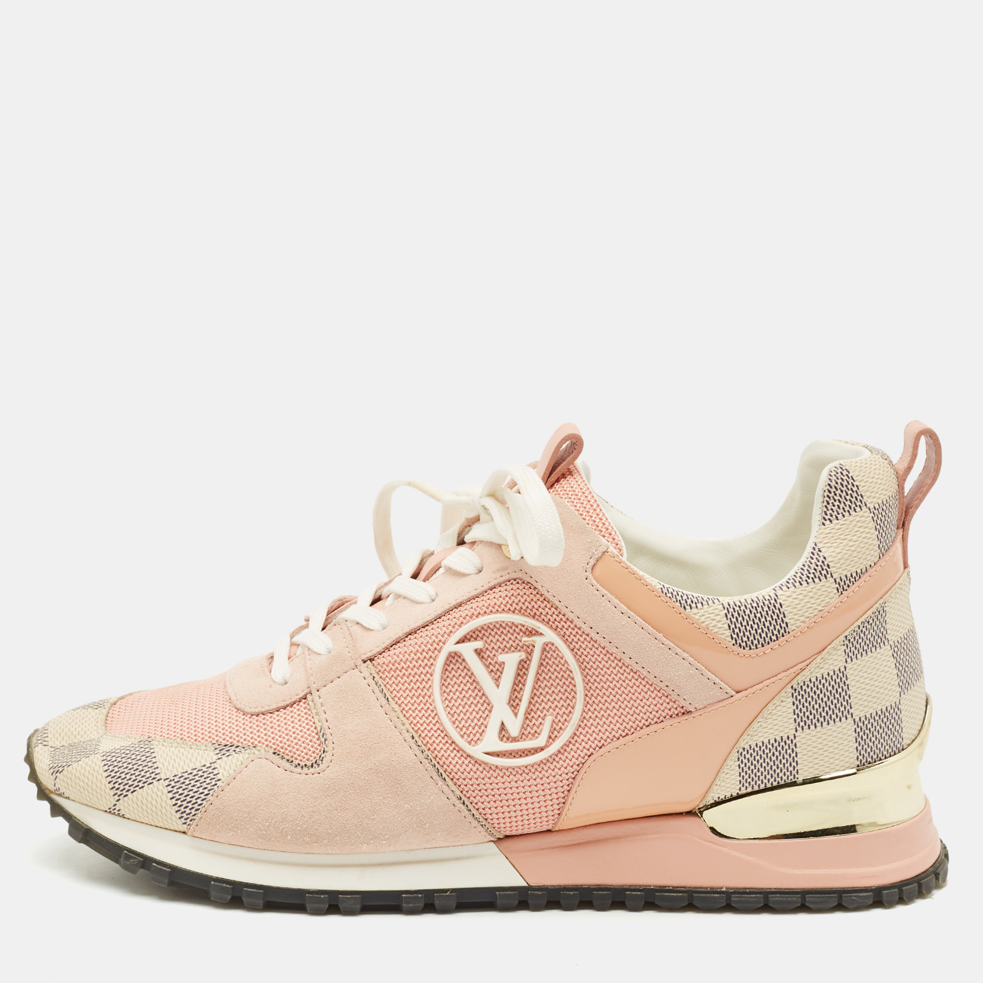 Louis Vuitton Pink Suede, Mesh and Damier Azur Canvas Run Away Sneakers Size
Louis Vuitton Pink Suede, Mesh and Damier Azur Canvas Run Away Sneakers Size