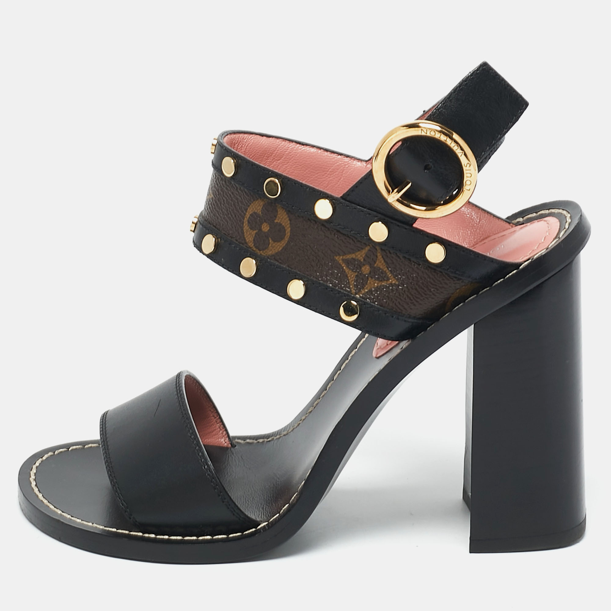 Louis Vuitton Black Monogram Canvas and Leather Passenger Heeled Sandals Size
Louis Vuitton Black Monogram Canvas and Leather Passenger Heeled Sandals Size