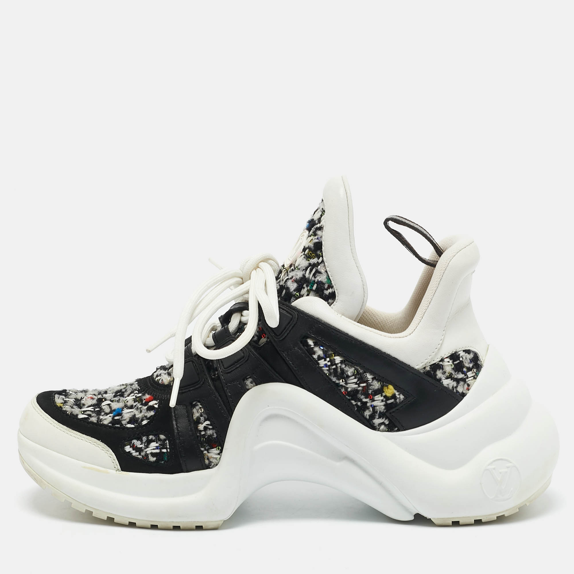 Louis Vuitton Multicolor Tweed and Leather Archlight Sneakers Size
Louis Vuitton Multicolor Tweed and Leather Archlight Sneakers Size