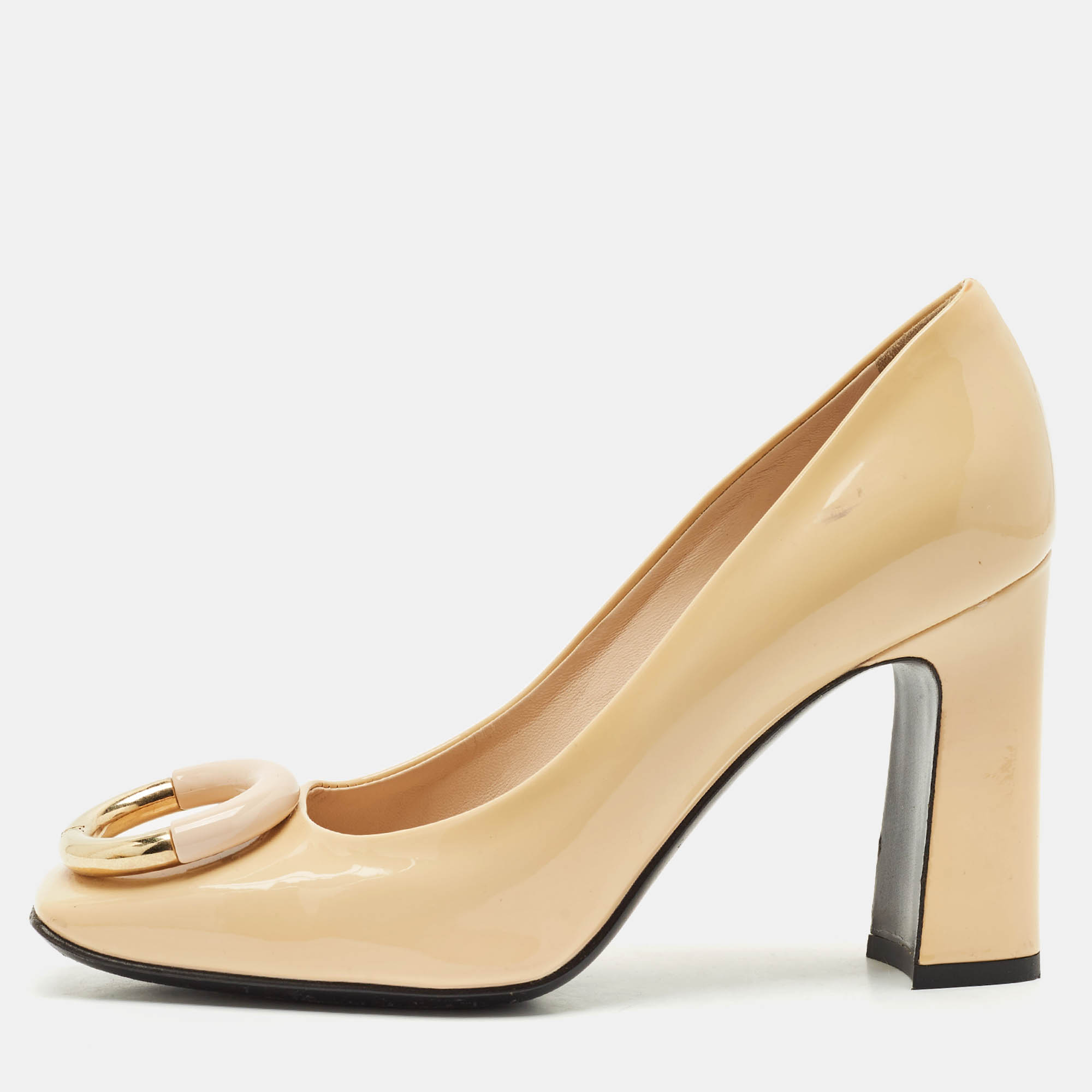 Louis Vuitton Beige Patent Leather Madeleine Block Heel Pumps Size
Louis Vuitton Beige Patent Leather Madeleine Block Heel Pumps Size