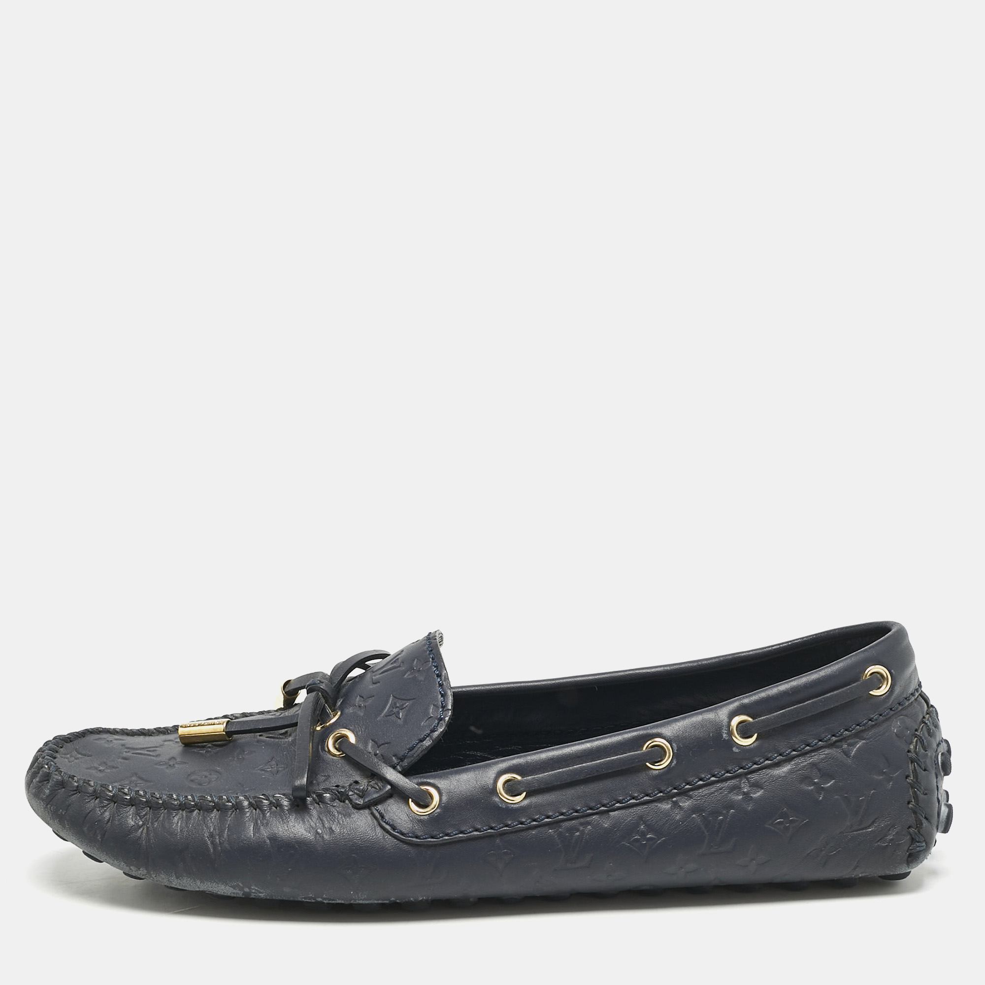 Louis Vuitton Navy Blue Monogram Empreinte Leather Gloria Loafers Size
Louis Vuitton Navy Blue Monogram Empreinte Leather Gloria Loafers Size