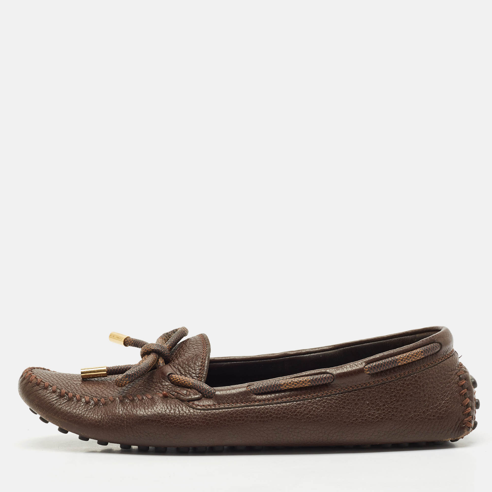 Louis Vuitton Brown Damier Ebene Canvas and Leather Arizona Bow Loafers Size
Louis Vuitton Brown Damier Ebene Canvas and Leather Arizona Bow Loafers Size