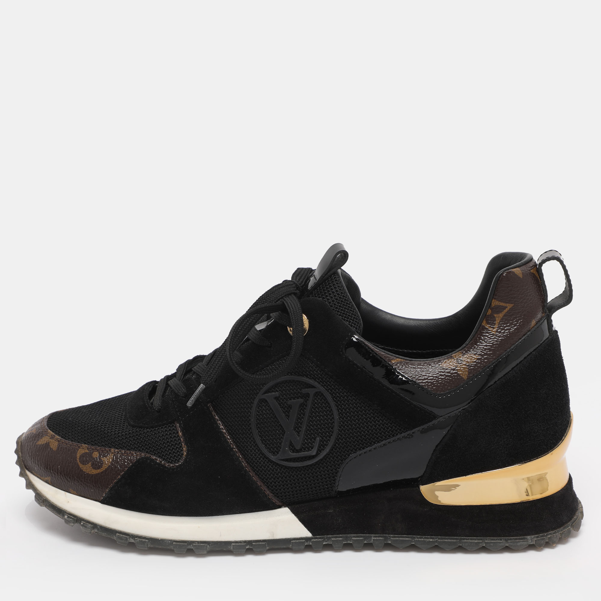 Louis Vuitton Black/Brown Mesh and Monogram Canvas Run Away Sneakers Size
Louis Vuitton Black/Brown Mesh and Monogram Canvas Run Away Sneakers Size