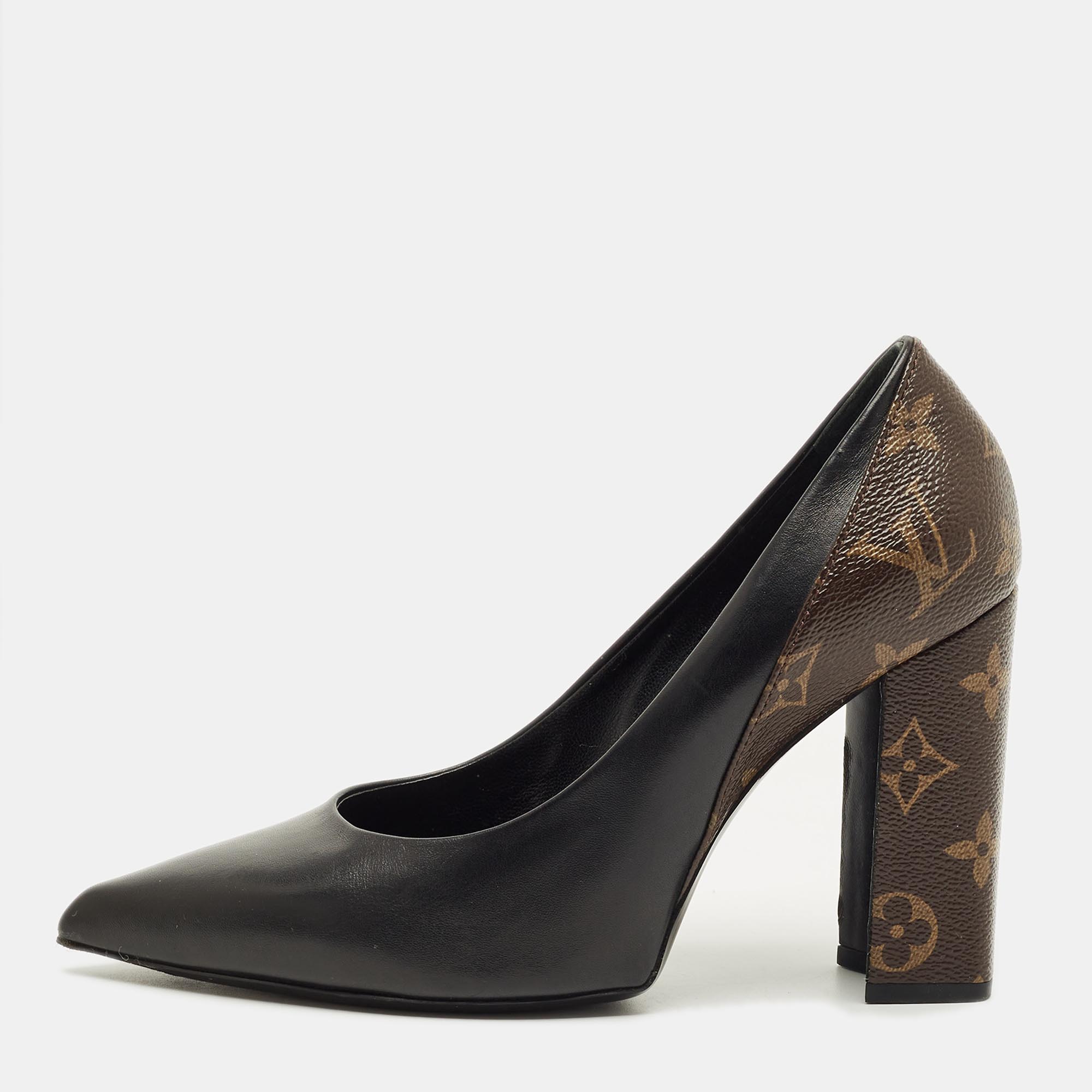 Louis Vuitton Matchmake Size Black/Brown Monogram Canvas and Leather Block Heel Pumps
Louis Vuitton Matchmake Size Black/Brown Monogram Canvas and Leather Block Heel Pumps