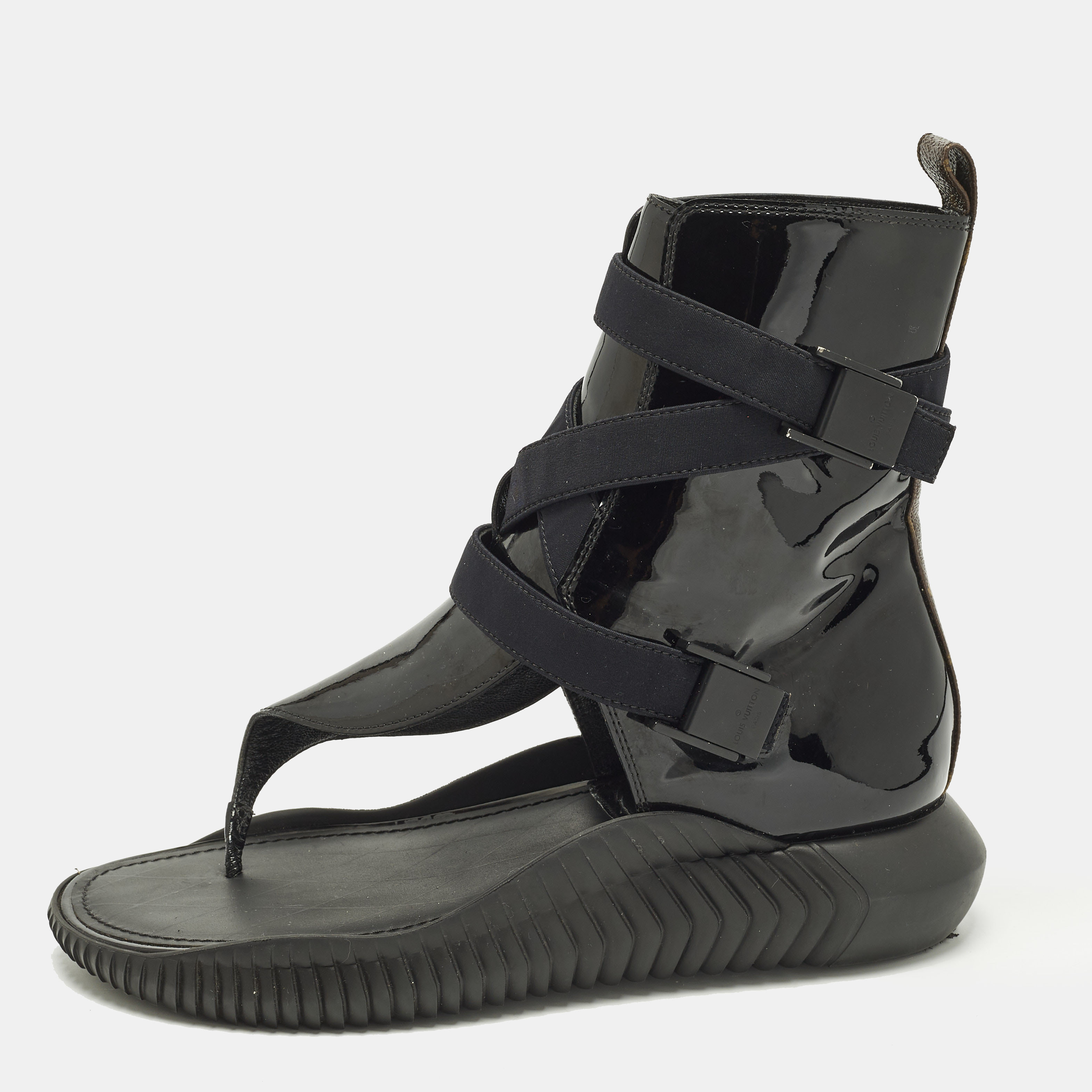 Louis Vuitton Bahia Brazil Size Black/Brown Monogram Canvas and Patent Leather Flat Sandals
Louis Vuitton Bahia Brazil Size Black/Brown Monogram Canvas and Patent Leather Flat Sandals