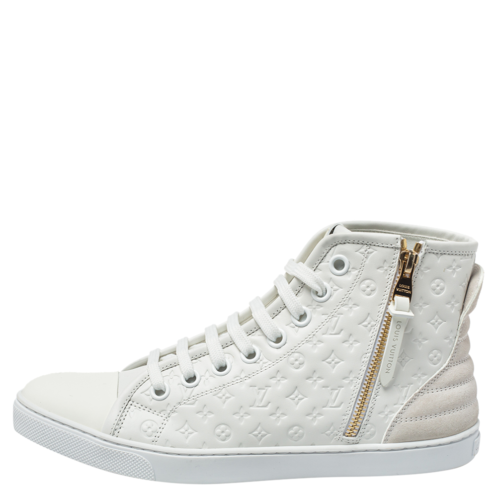 Louis Vuitton White Monogram Empreinte Leather Punchy High Top Sneakers Size
Louis Vuitton White Monogram Empreinte Leather Punchy High Top Sneakers Size