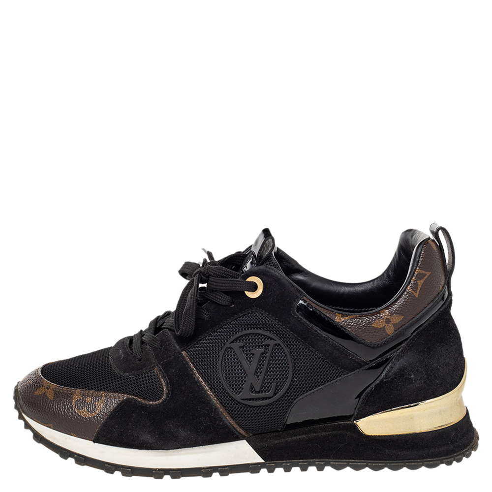 Louis Vuitton Black/Brown Mesh And Monogram Canvas Run Away Low Top Sneakers Size
Louis Vuitton Black/Brown Mesh And Monogram Canvas Run Away Low Top Sneakers Size