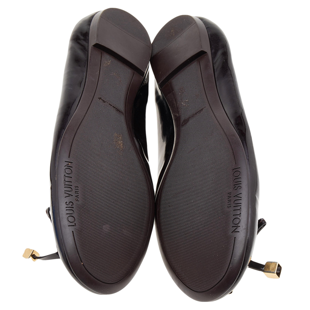 Louis Vuitton Amarante Patent Leather Ballet Flats Size 40.5