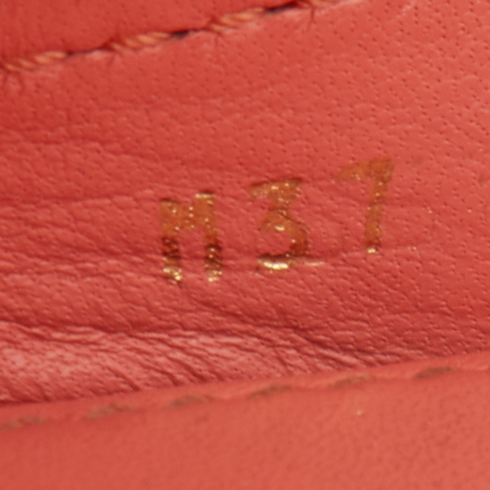 Louis Vuitton Orange Epi Leather Bow Slip On Loafers Size 37