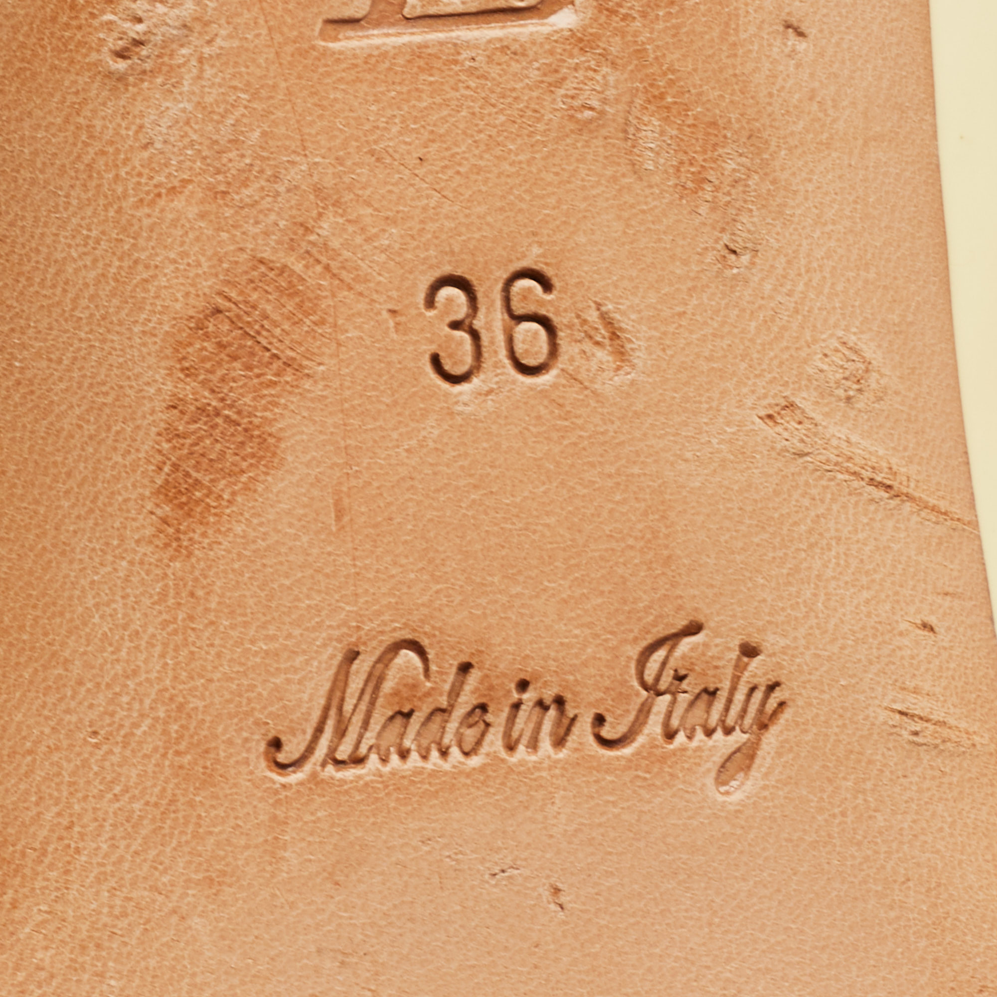 Louis Vuitton Cream Patent Leather Damier Azur Bow Ballet Flats Size 36