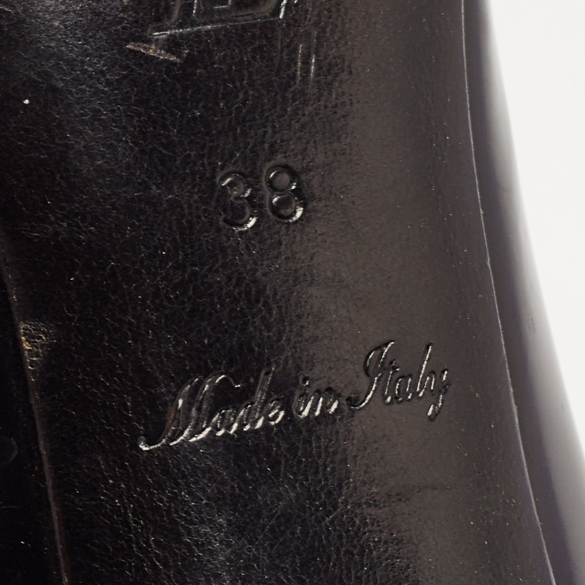 Louis Vuitton Black Leather Eyeline Pumps Size 38