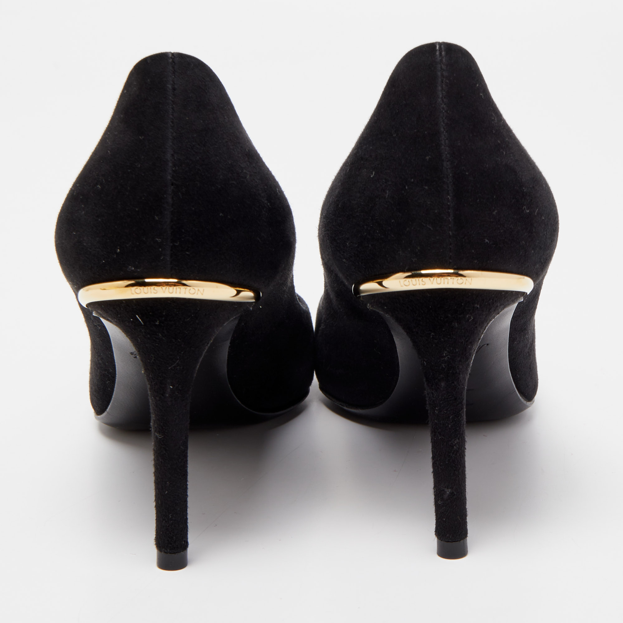 Louis Vuitton Black Suede Pointed Toe Pumps Size 36.5