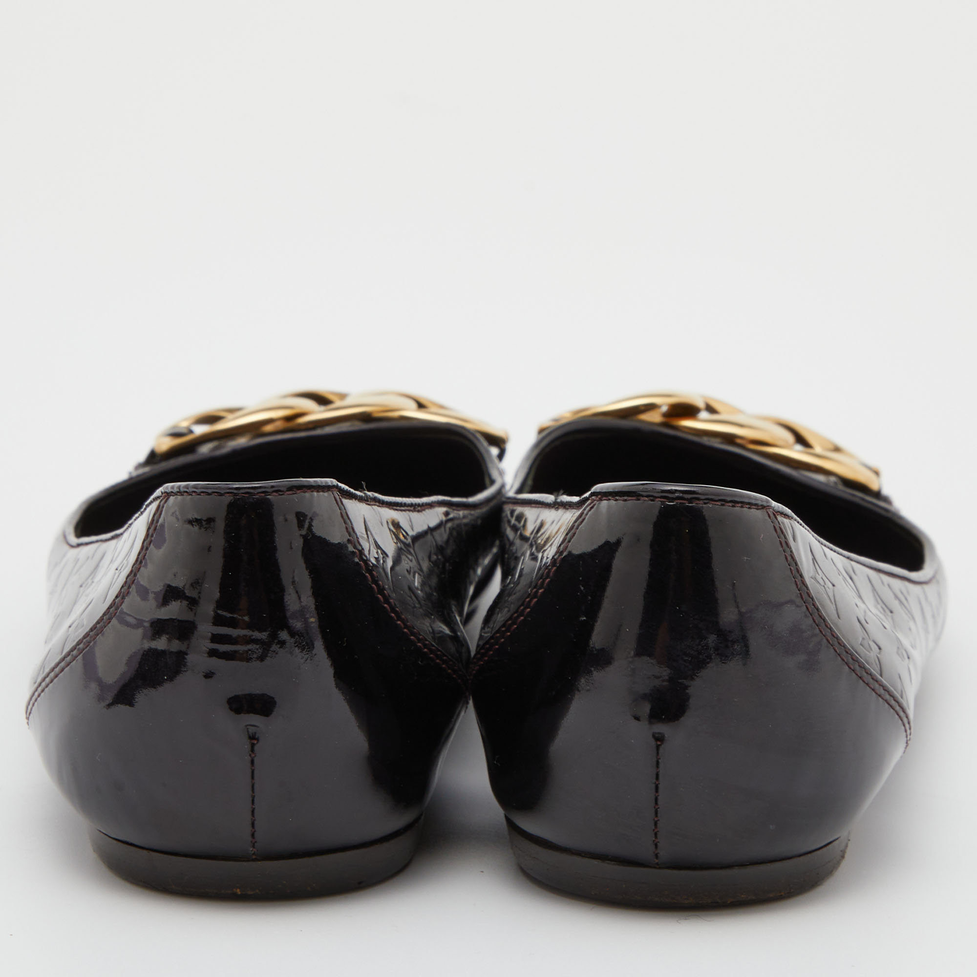 Louis Vuitton Amarante Monogram Vernis Claudia Ballet Flats Size 38