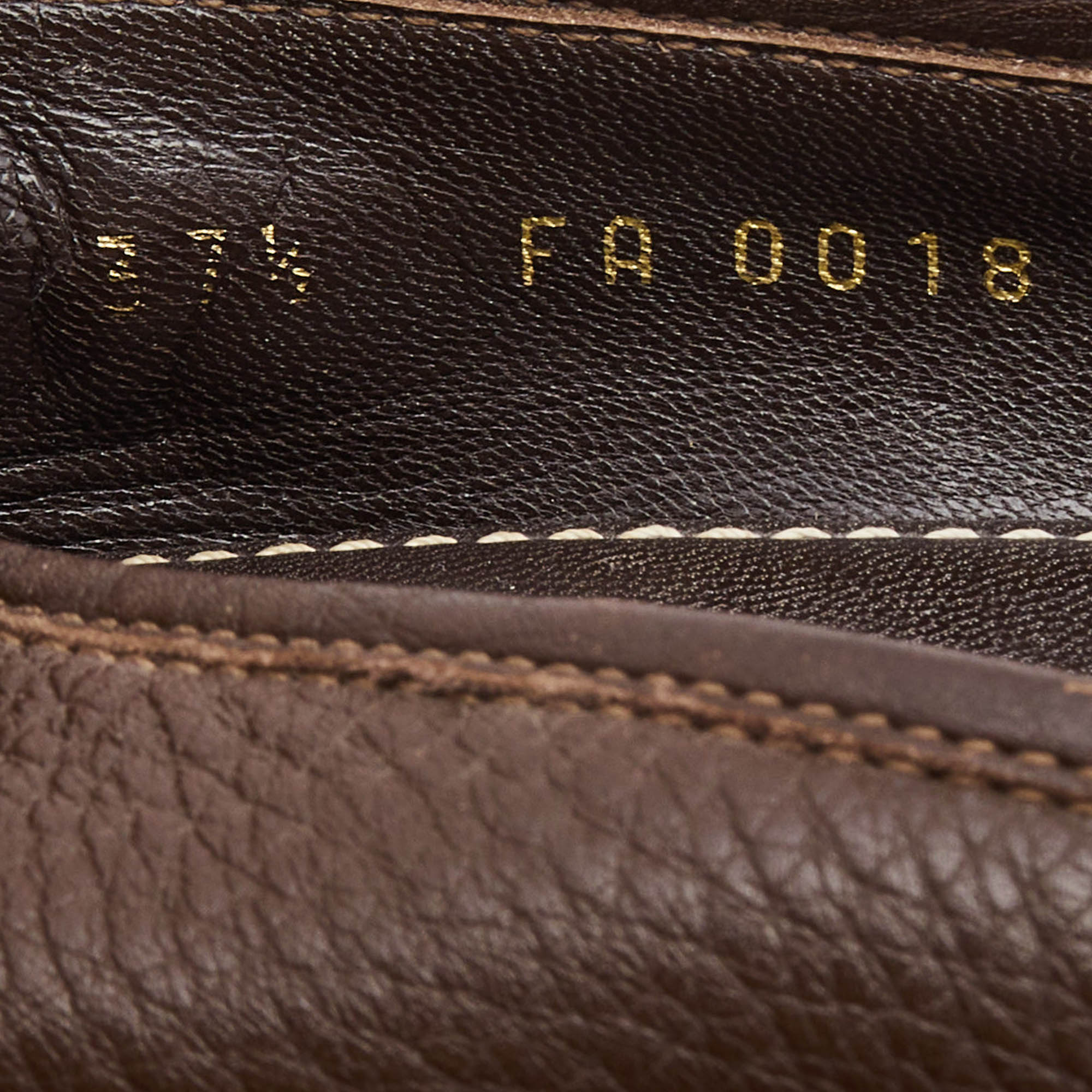 Louis Vuitton Brown Leather LV Buckle Ballet Flats Size 37.5