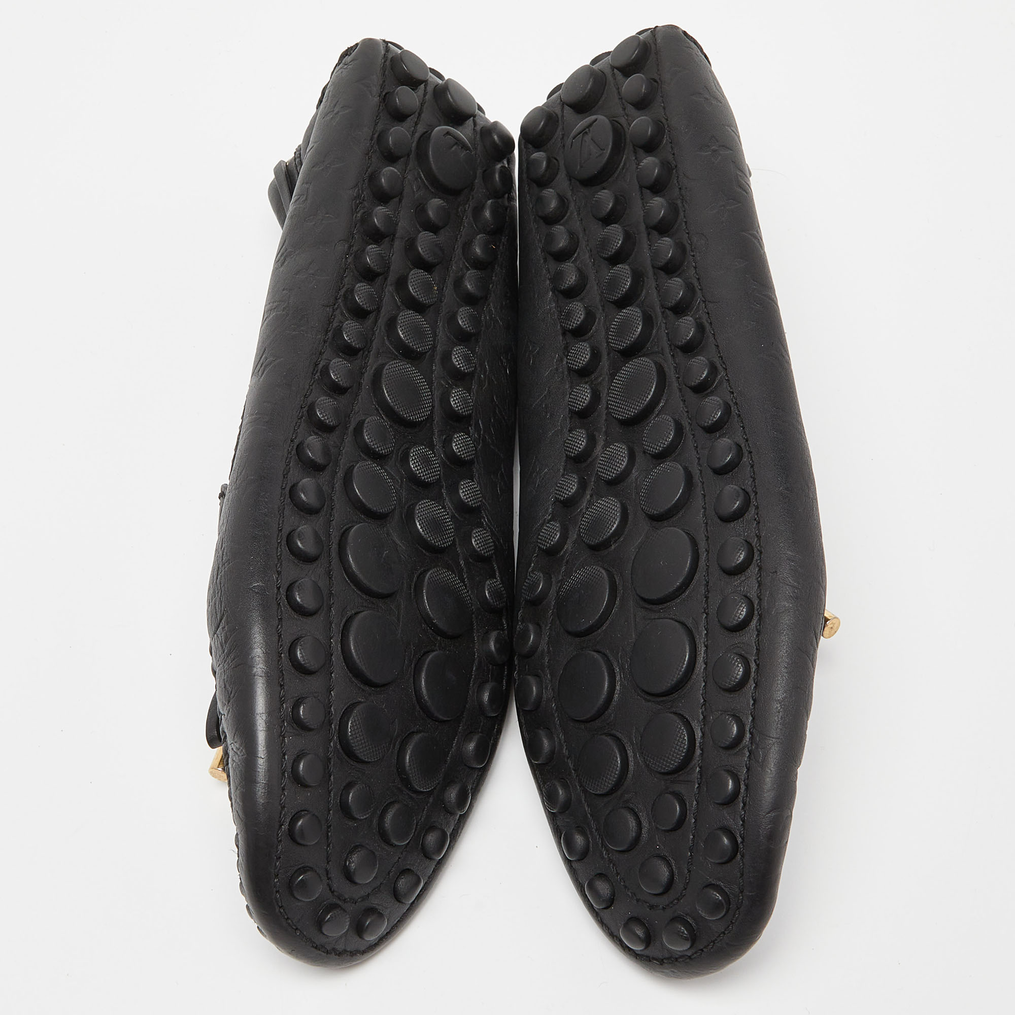 Louis Vuitton Black Leather Gloria Loafers Size 40