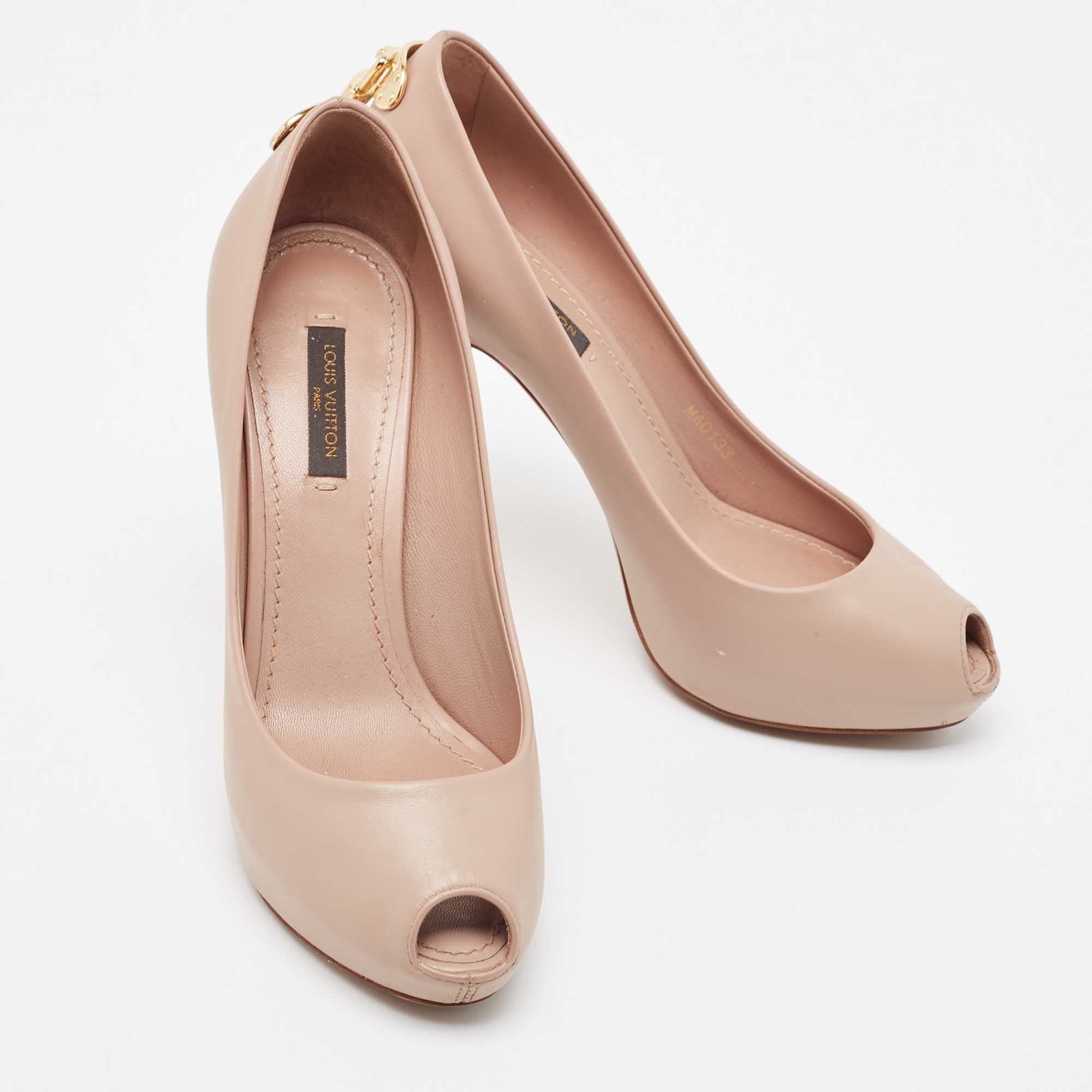 Louis Vuitton Beige Leather Oh Really! Pumps Size 36