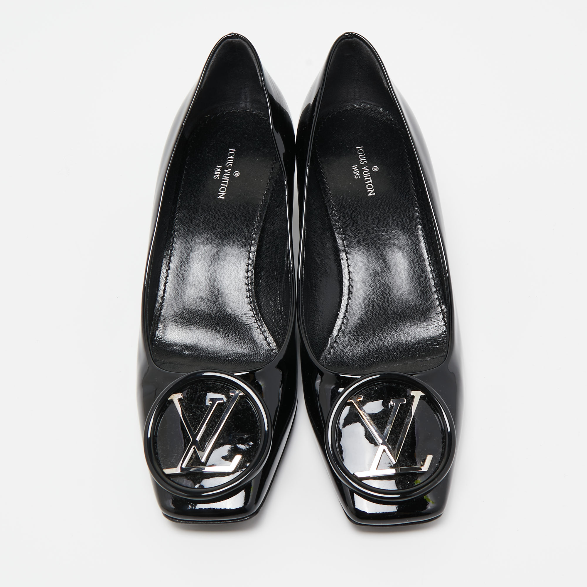 Louis Vuitton Black Patent Leather Madeleine Pumps Size 36