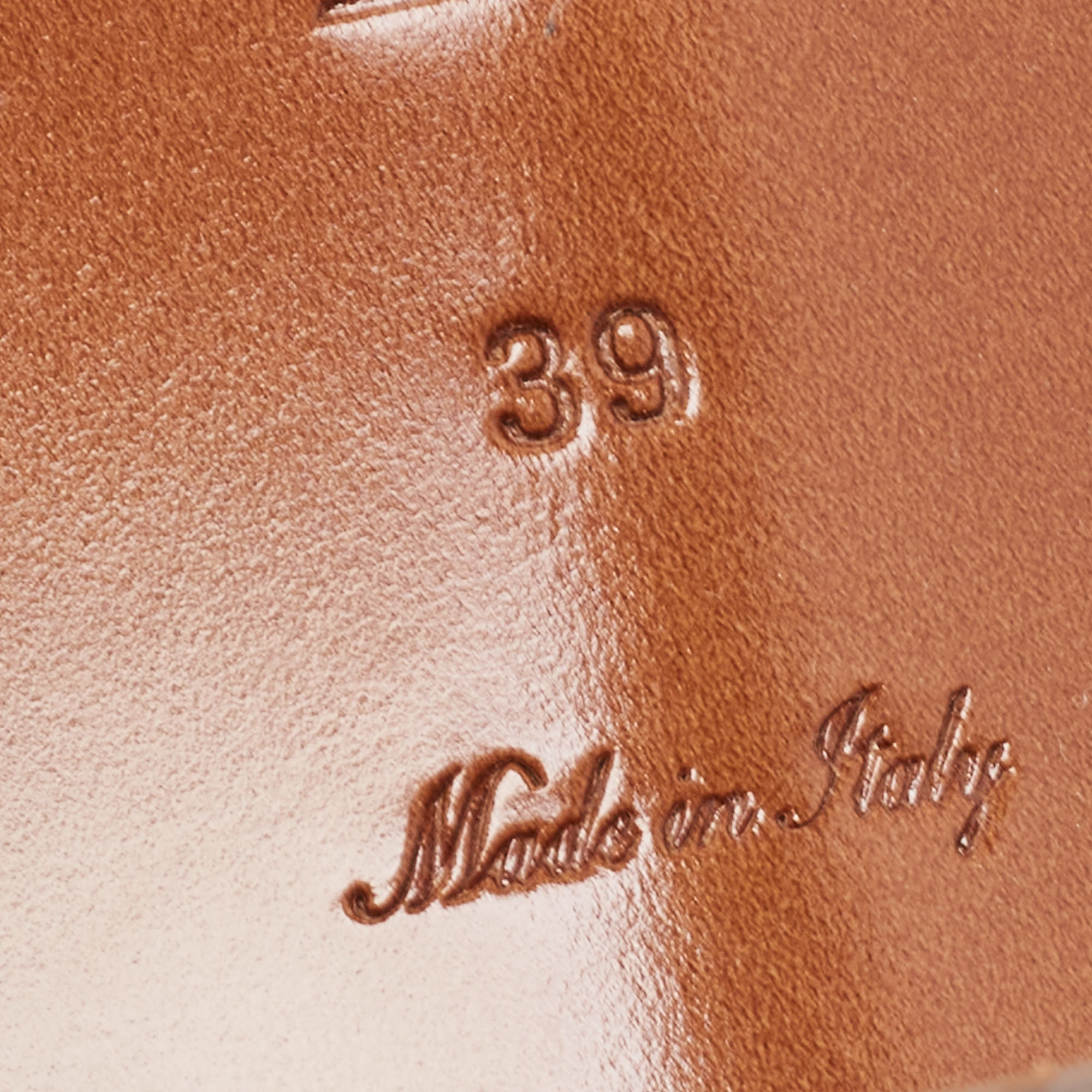 Louis Vuitton Brown Leather Lock It Sandals Size 39