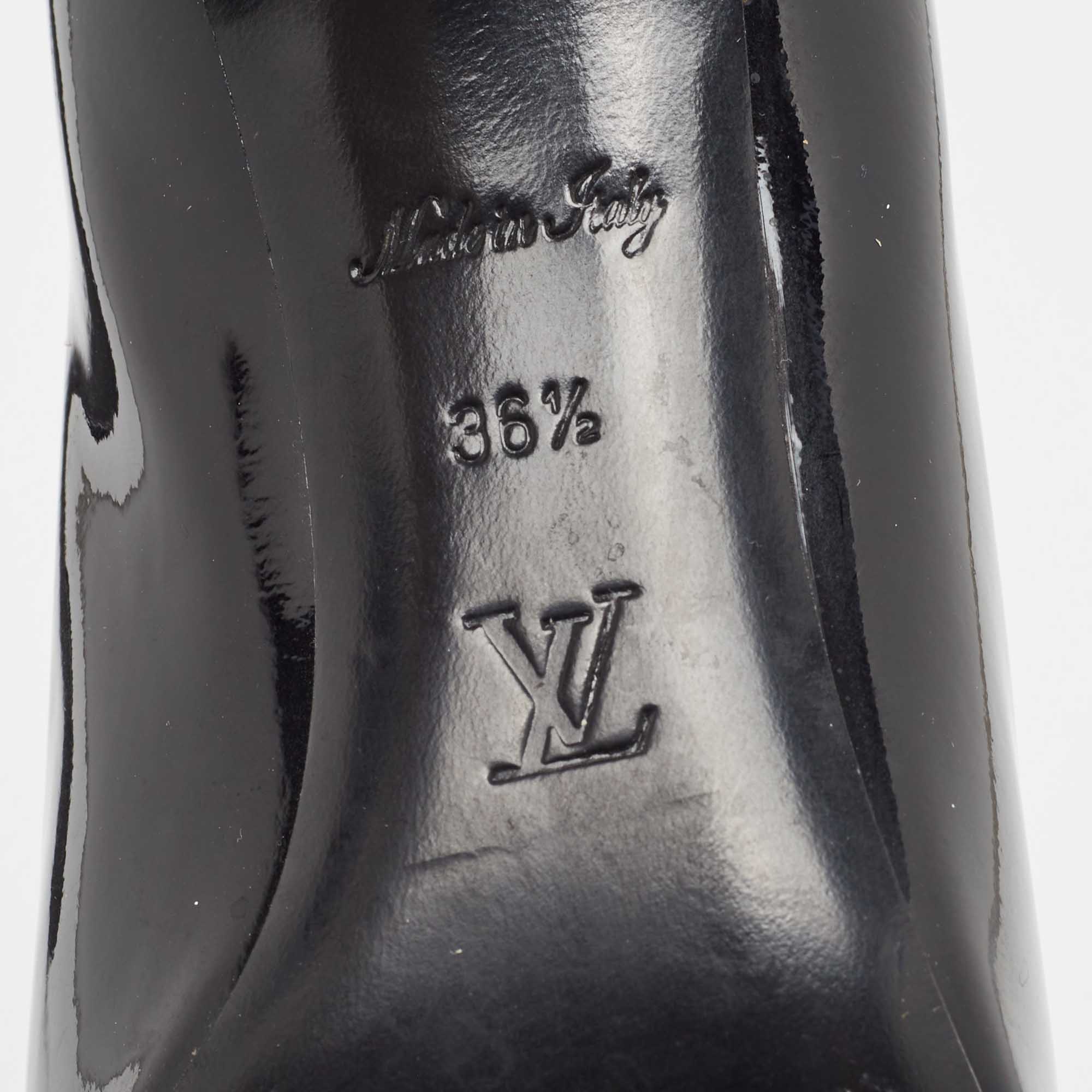 Louis Vuitton Black Patent Leather Fiance Pumps Size 36.5