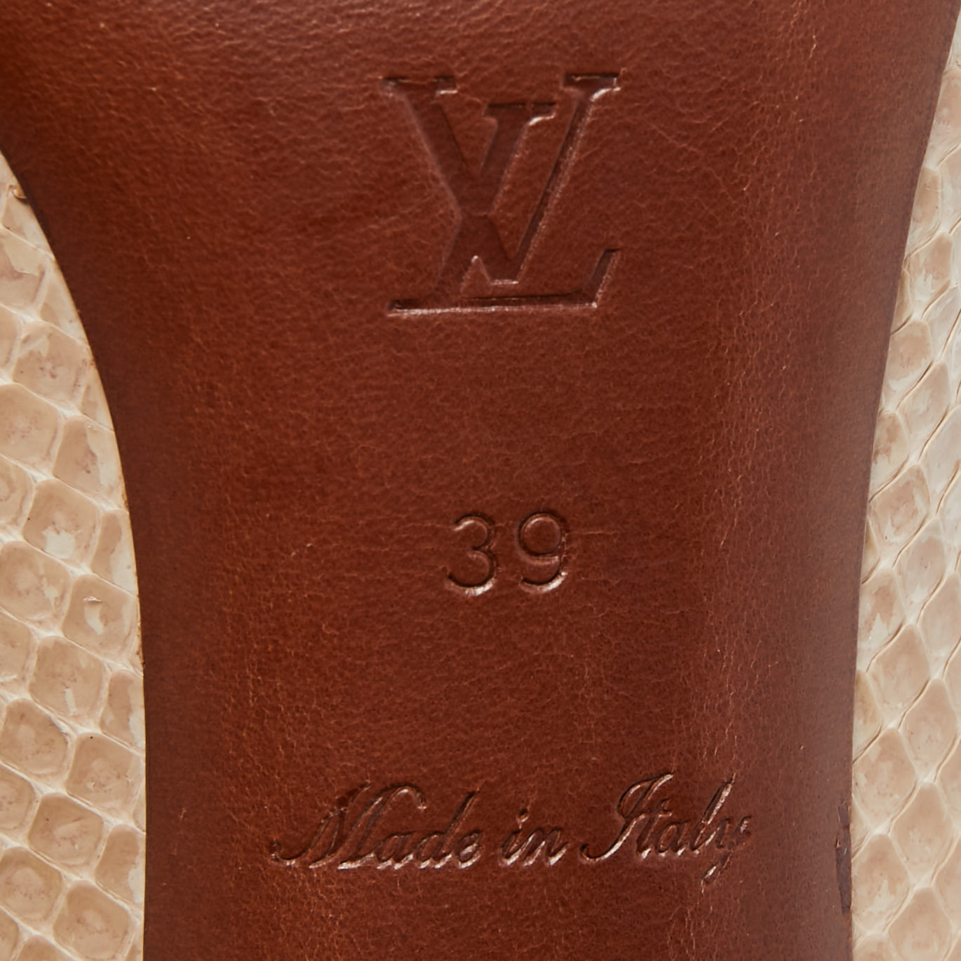 Louis Vuitton Two Tone Python Eyeline Pumps Size 39