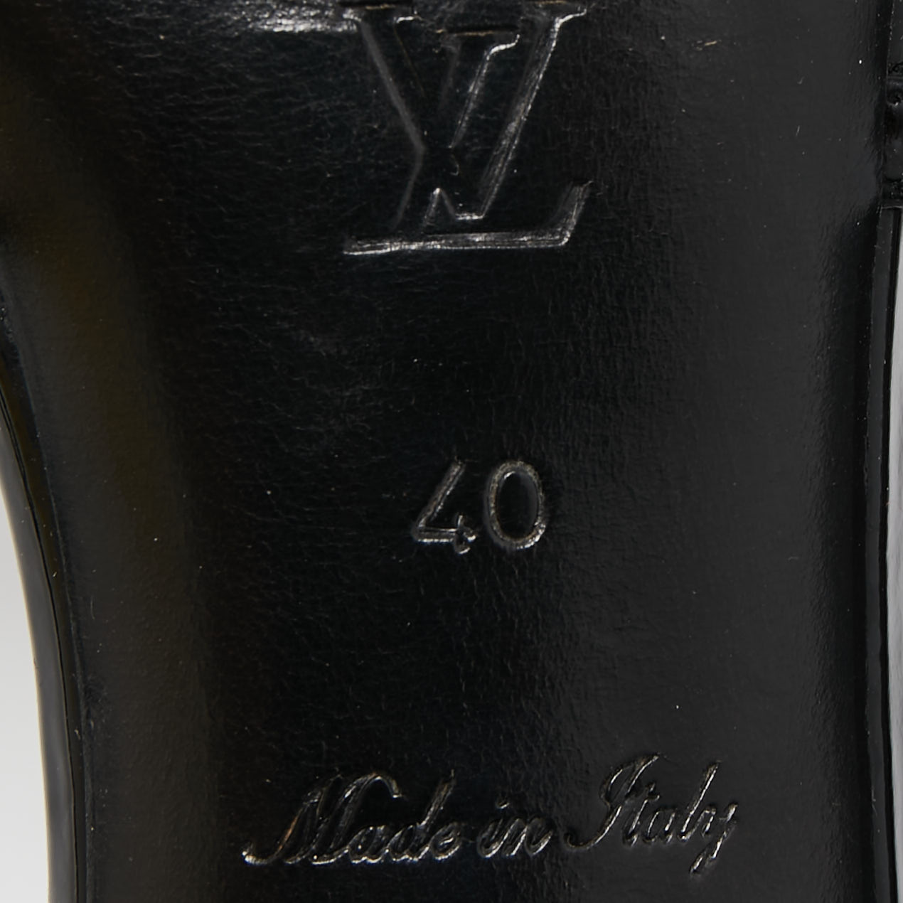 Louis Vuitton Black Patent Leather  Flower Embellished Slingback Sandals Size 40