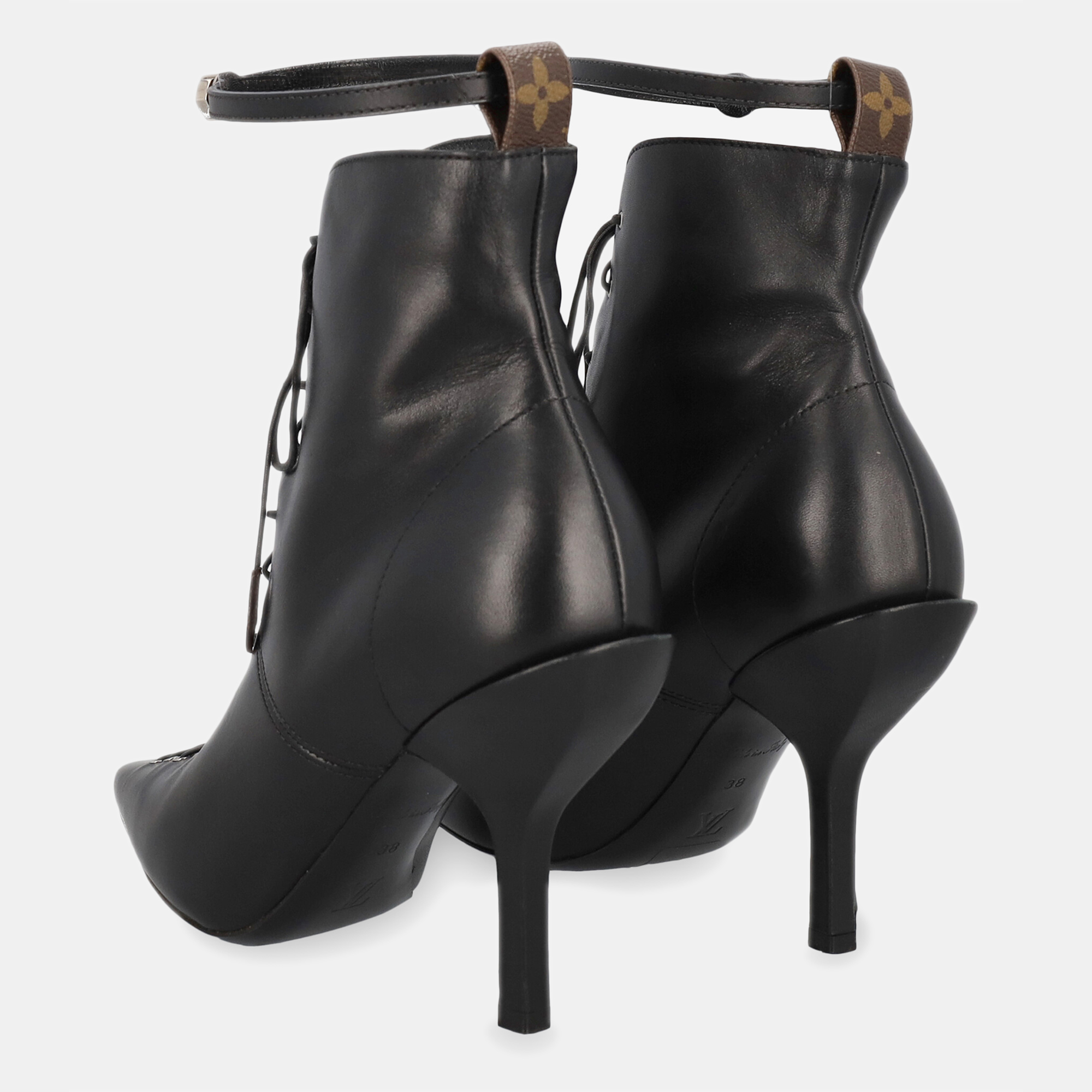 Louis Vuitton  Women's Leather Ankle Boots - Black - EU 38
