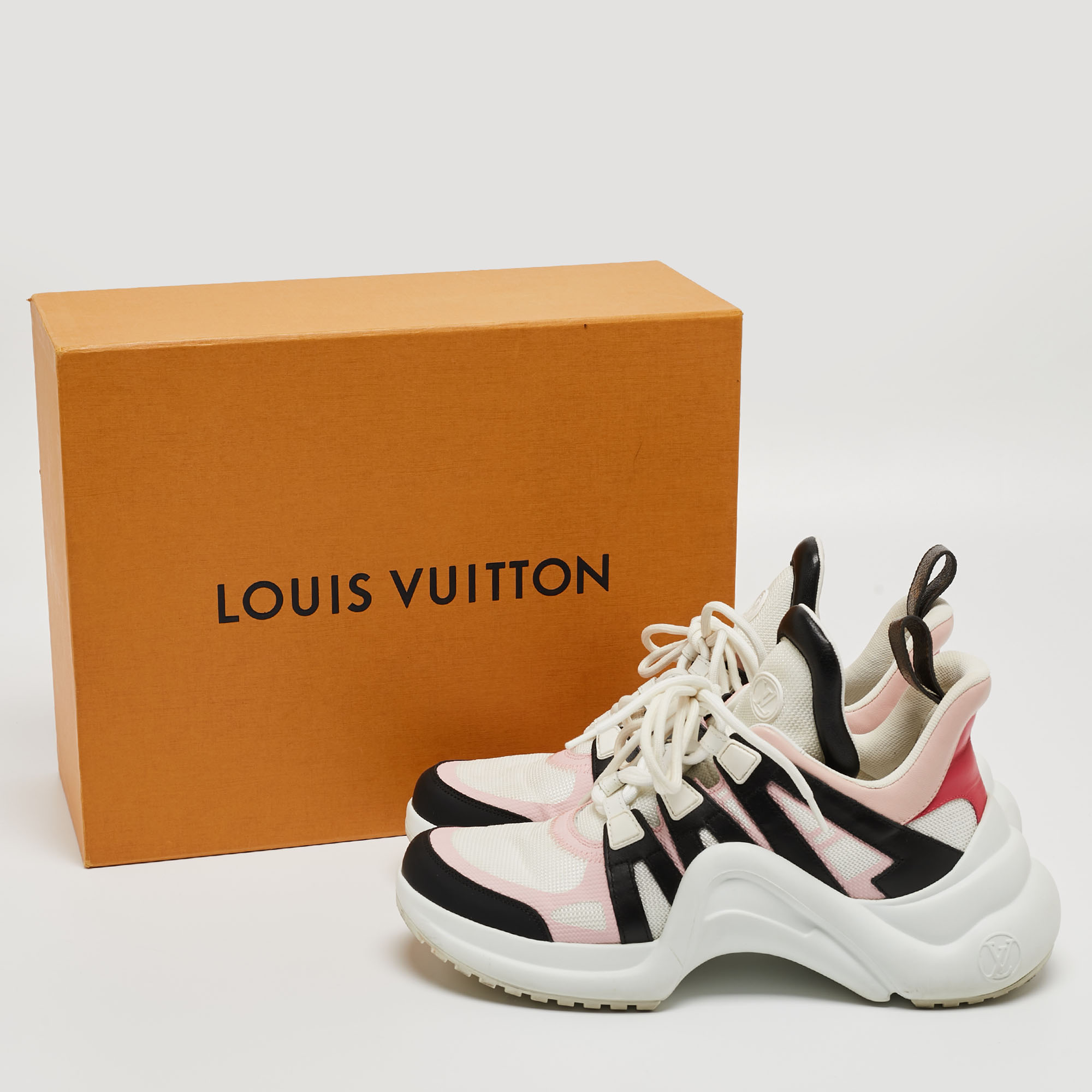 Louis Vuitton Multicolor Leather And Mesh Archlight Sneakers Size 39.5