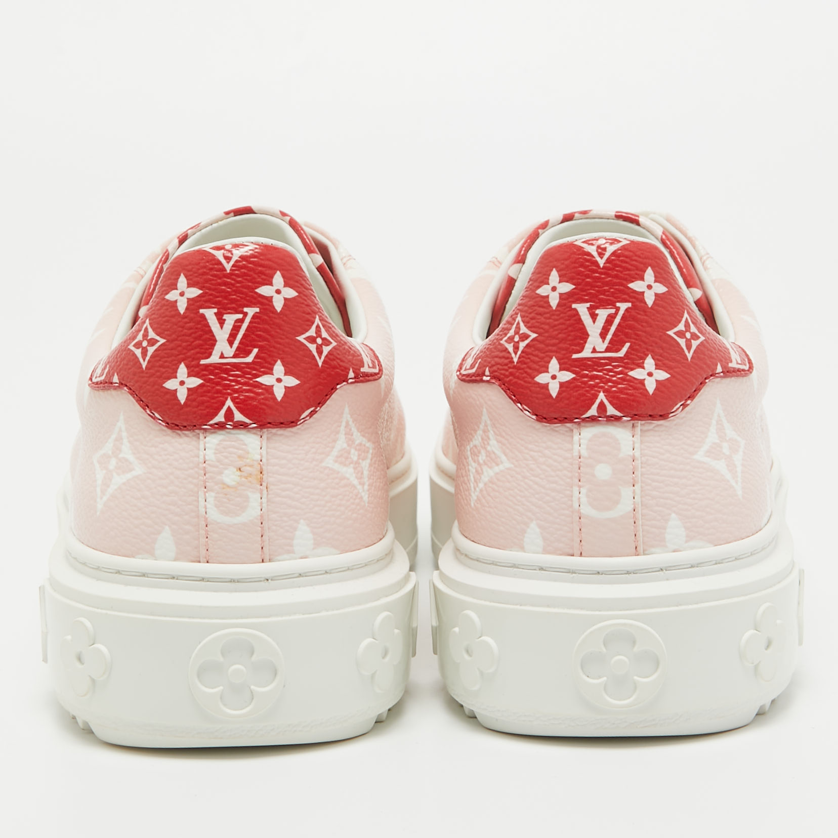Louis Vuitton Pink Monogram Canvas Time Out Sneakers Size 40