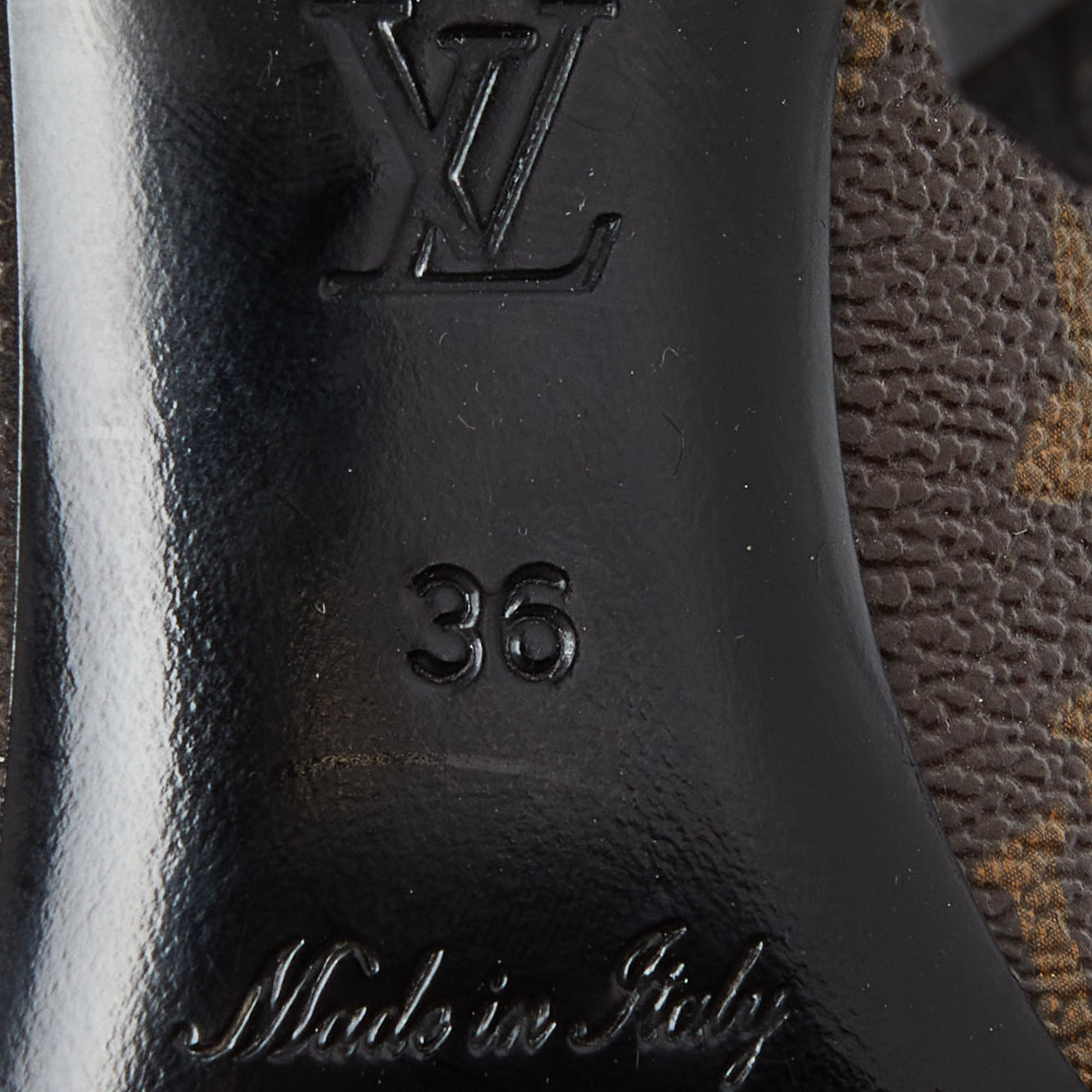 Louis Vuitton Brown Monogram Canvas And Leather Trim Eldorado Pointed Toe Pumps Size 36